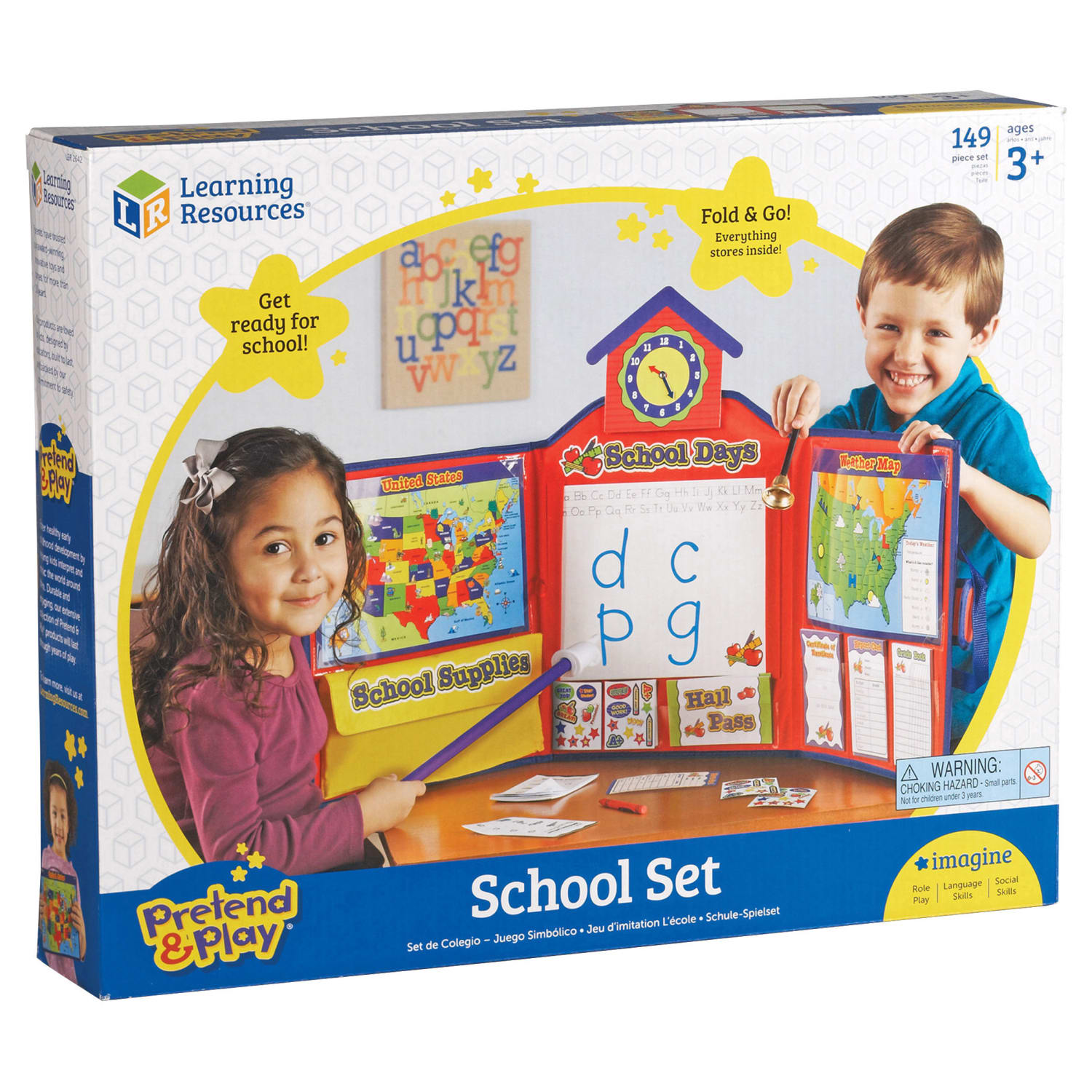 Learning Resources Pretend & Play School Set With U.S. Map, Grades Pre-K - 2 - Image 3