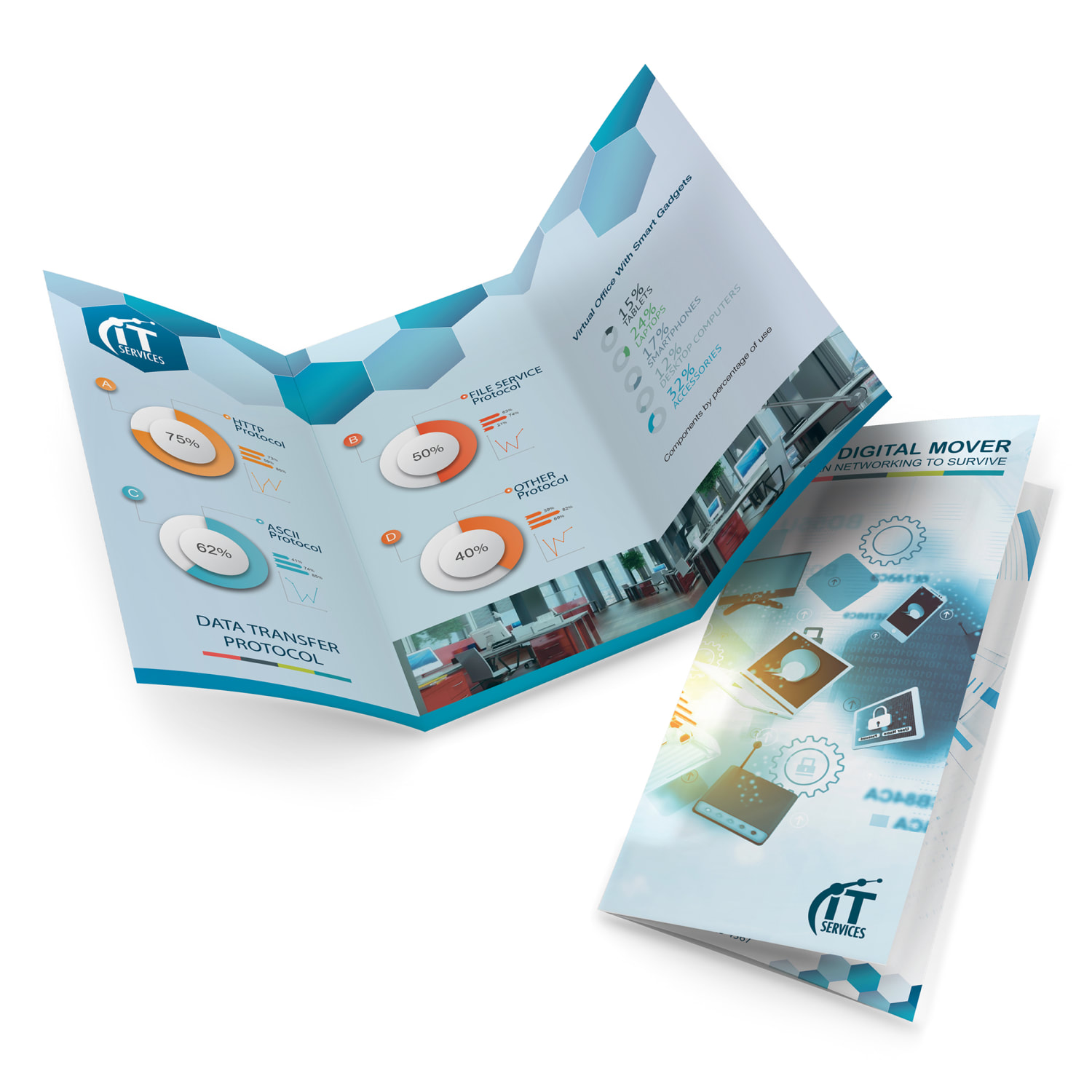 Office Depot Brand Professional Trifold Business Paper, Glossy, Double-Sided, Letter Size, White, Pack Of 100 Sheets - Image 4