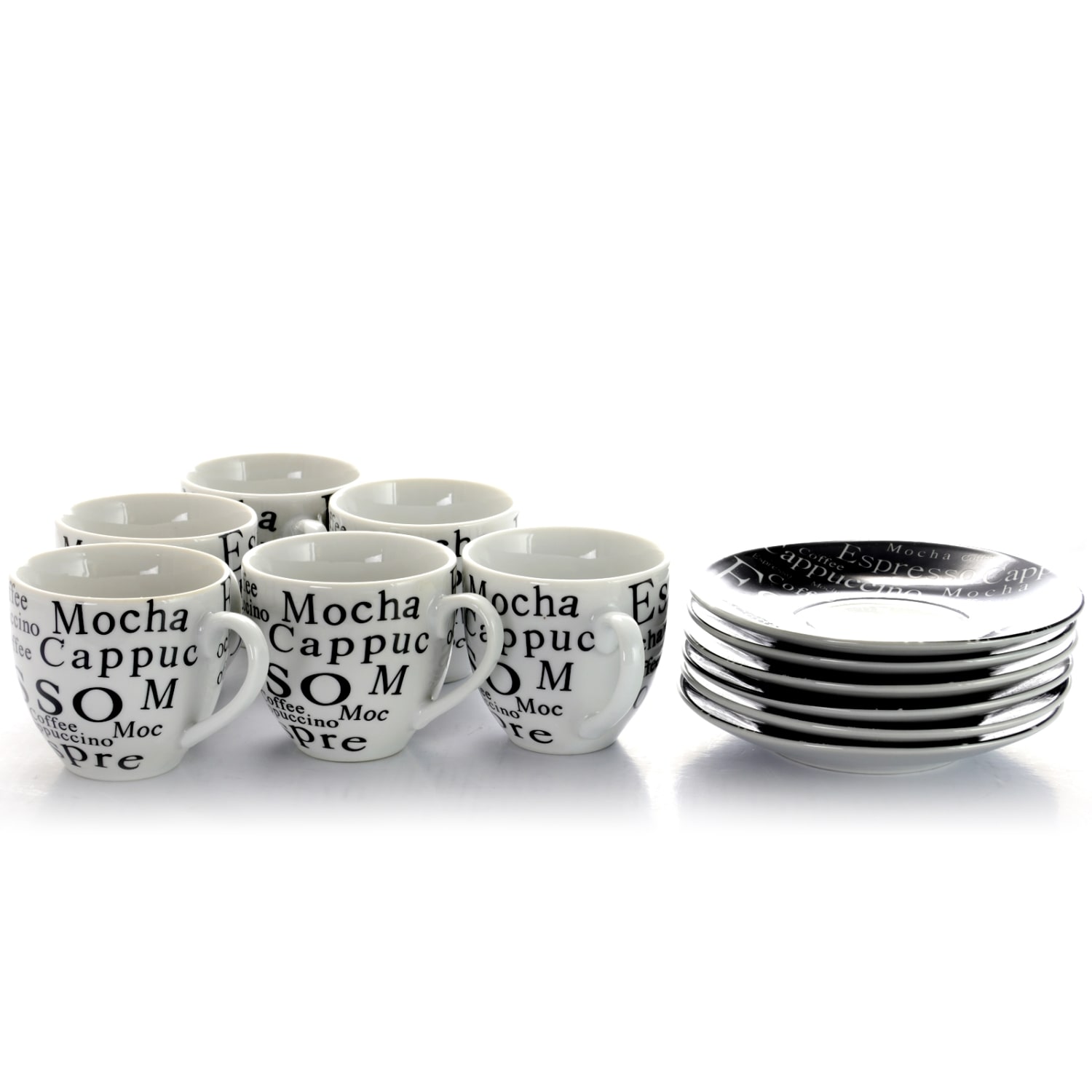 Gibson Espresso 13-Piece Coffee Cup Set, 3 Oz, White - Image 6