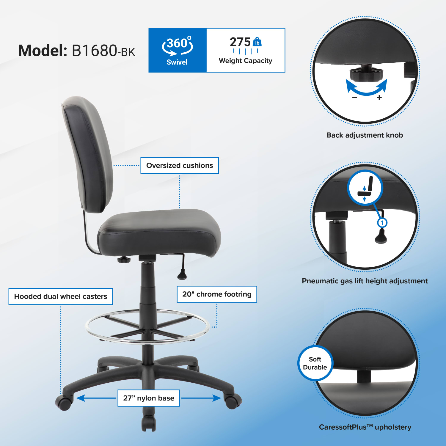 Boss Office Products Heavy Duty Armless Drafting Stool Black PopularChairscom Boss Office Products Heavy Duty Armless Drafting Stool Black PopularChairscom