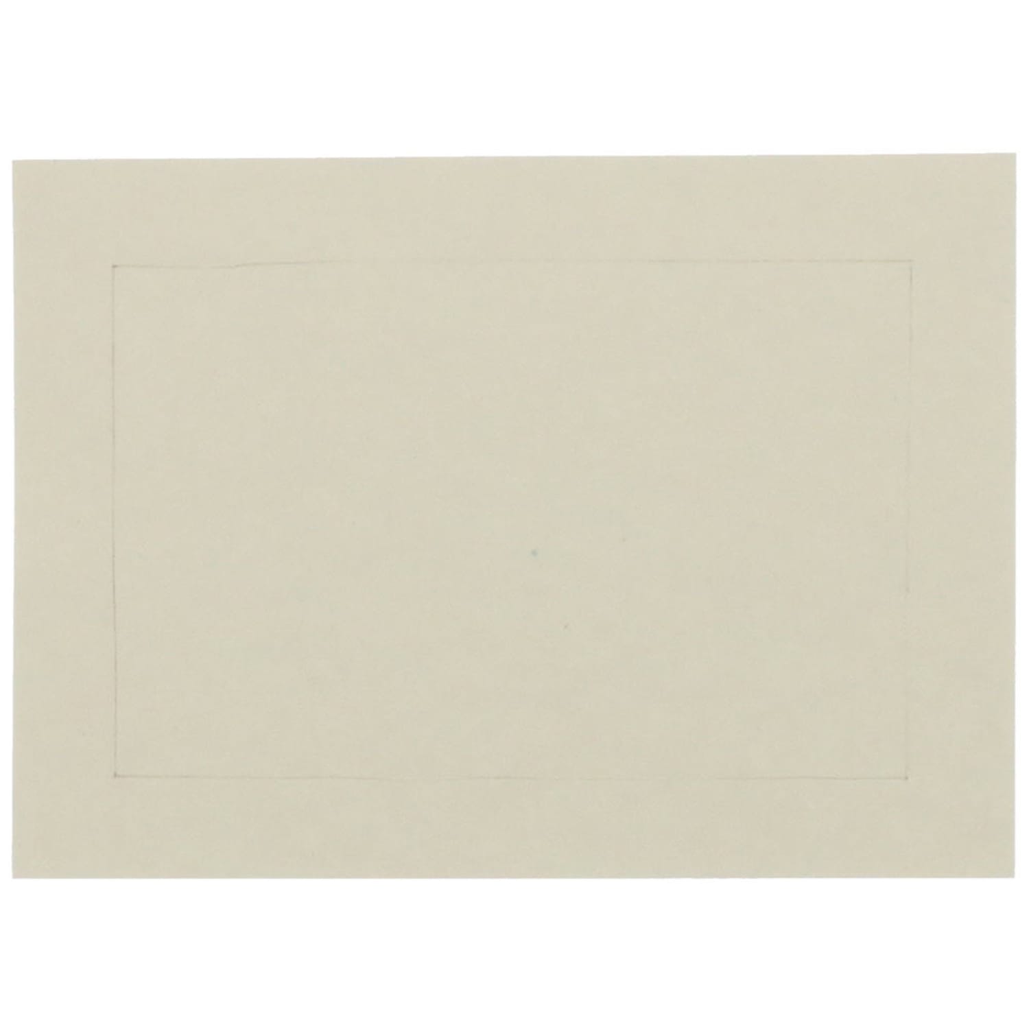 JAM Paper Blank Cards, 3 1/2in x 4 7/8in, With Panel Border, Ivory, Pack Of 100