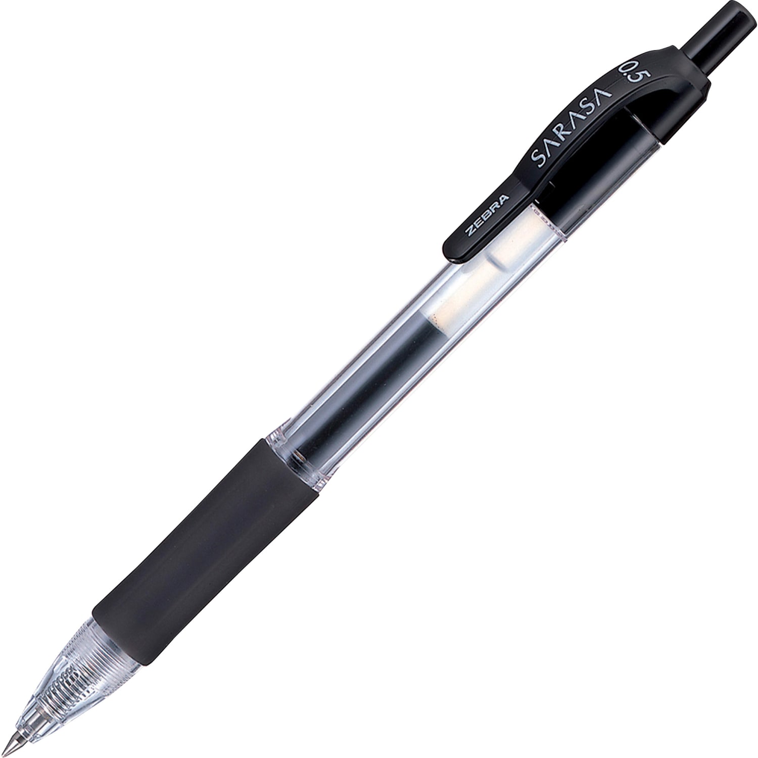 Zebra Pen SARASA X20 Retractable Gel Pens, Pack Of 12, Fine Point, 0.5 mm, Translucent Barrel, Black Ink - Image 3