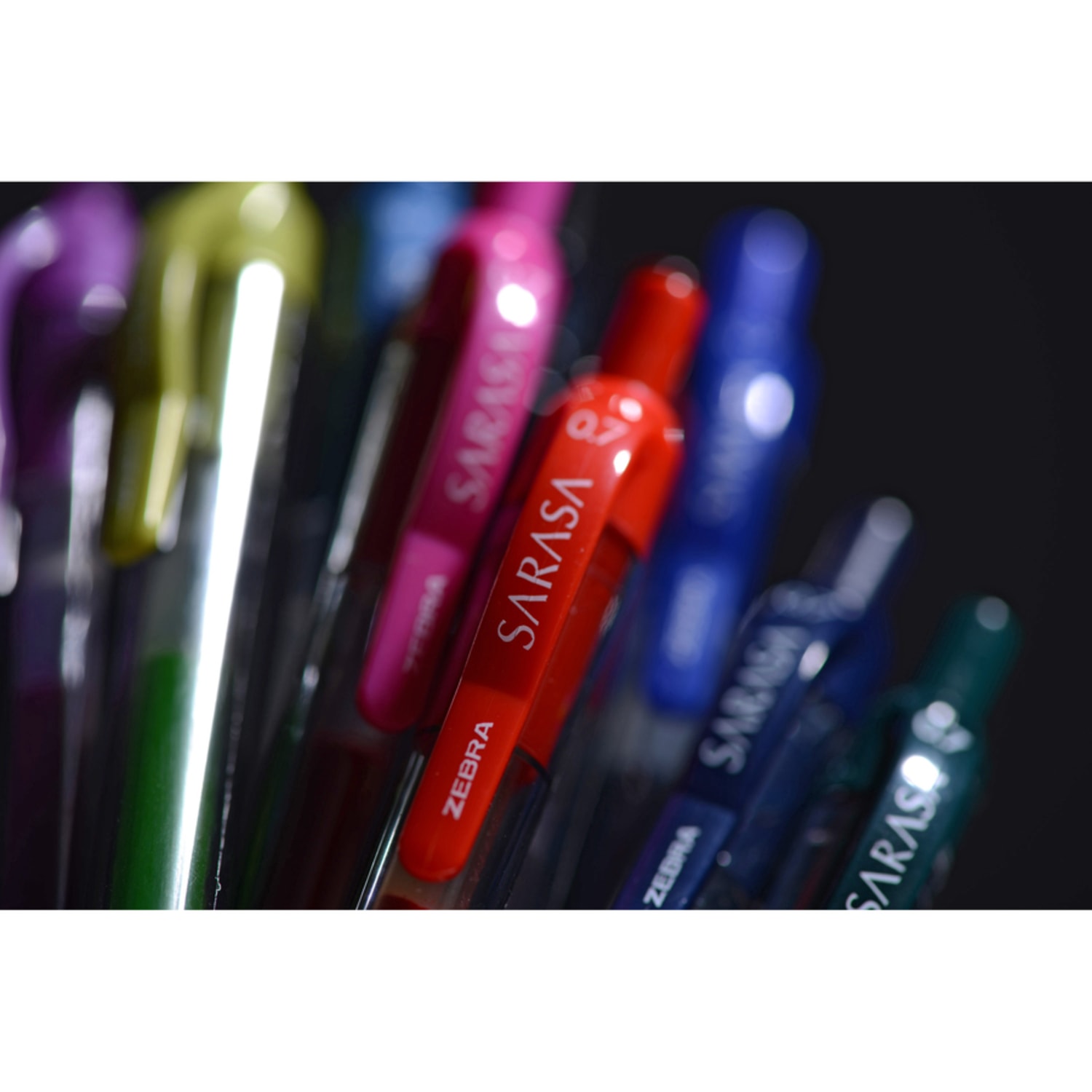 Zebra Pen SARASA X20 Retractable Gel Pens, Pack Of 12, Fine Point, 0.5 mm, Translucent Barrel, Black Ink - Image 4