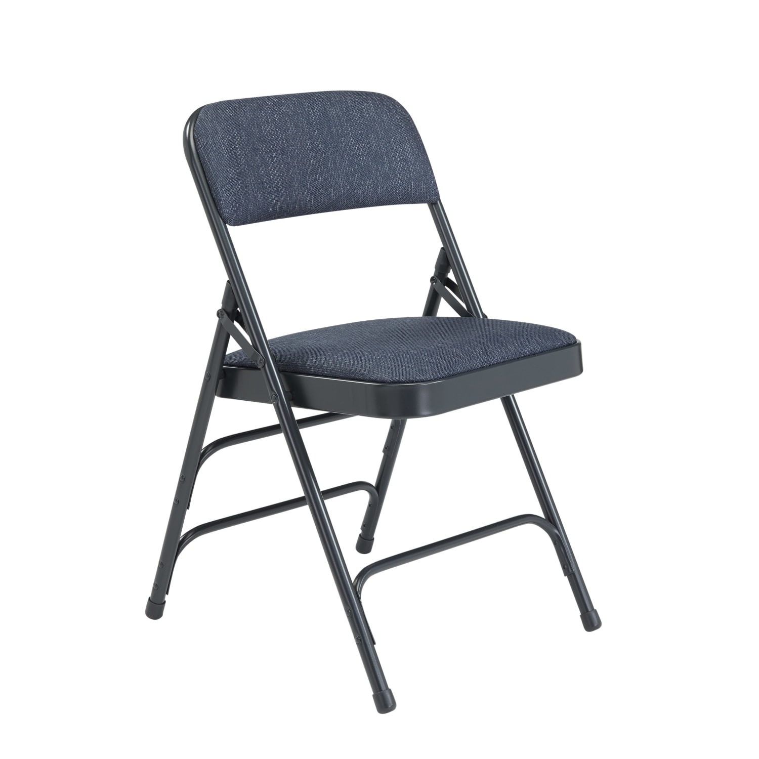 National Public Seating 2300 Series Deluxe Fabric-Upholstered Triple-Brace Premium Folding Chairs, Imperial Blue, Pack Of 4 Chairs - Image 3