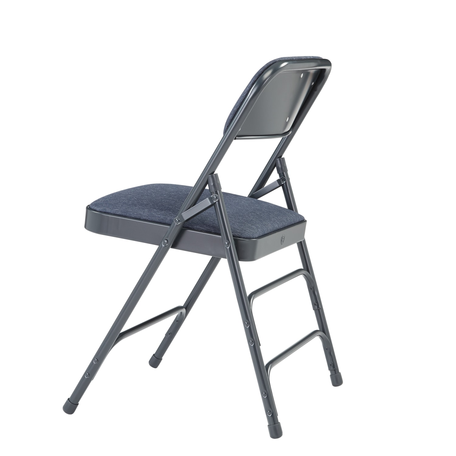 National Public Seating 2300 Series Deluxe Fabric-Upholstered Triple-Brace Premium Folding Chairs, Imperial Blue, Pack Of 4 Chairs - Image 6