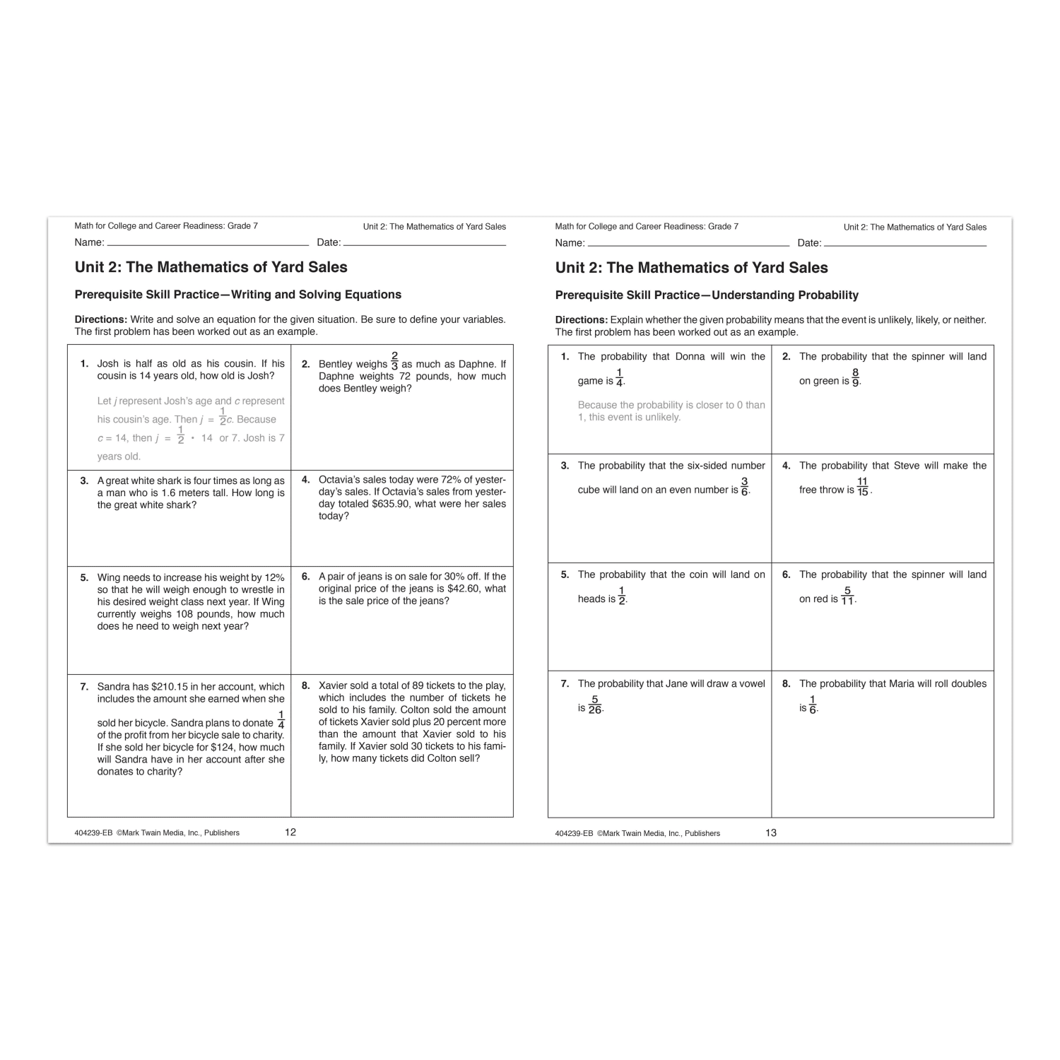 Carson-Dellosa Math For College And Career Readiness Workbook, Grade 7 - Image 3