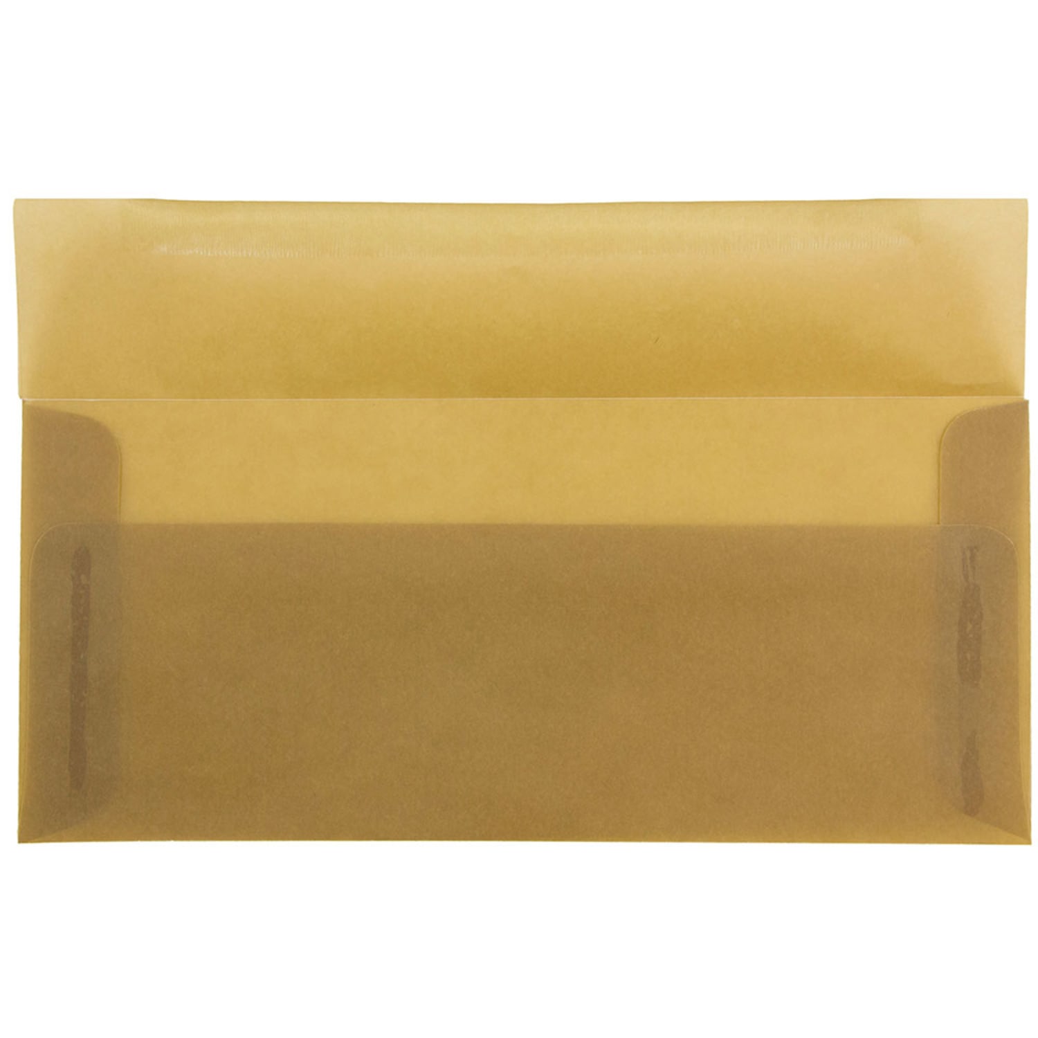 JAM Paper #10 Business Booklet Envelopes, Translucent, Gummed Closure, Earth Brown, Pack Of 25 - Image 4