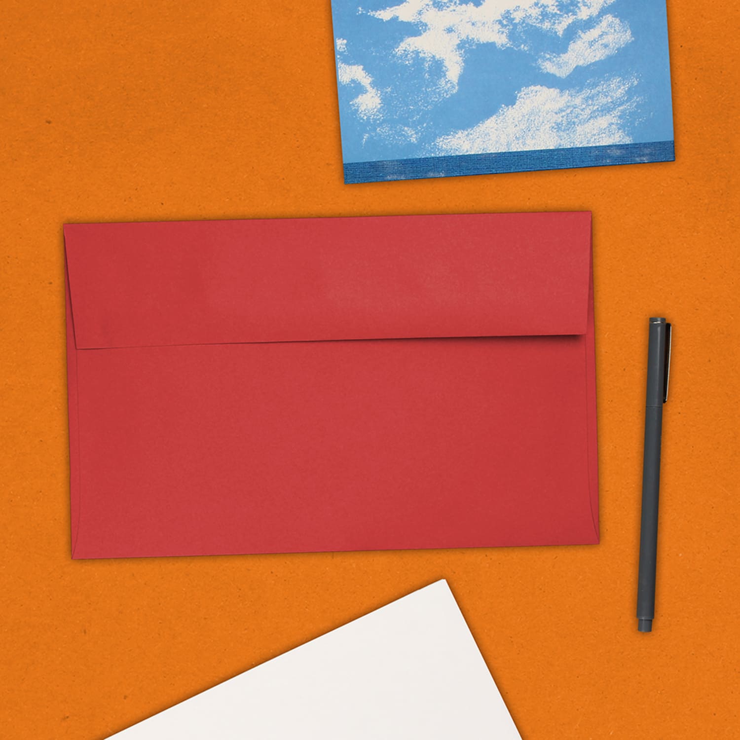 JAM Paper Booklet Invitation Envelopes, A10, Gummed Seal, 30% Recycled, Red, Pack Of 25 - Image 5