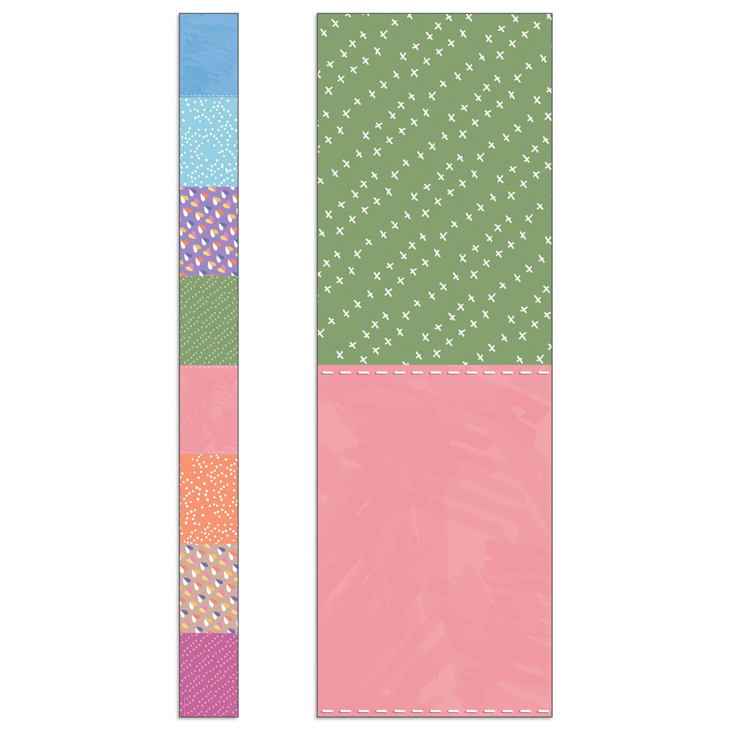 Carson Dellosa Education Straight Borders, 3in x 36in, Crafty and Cool Patchwork, 36 Feet Per Pack, Set Of 6 Packs - Image 4