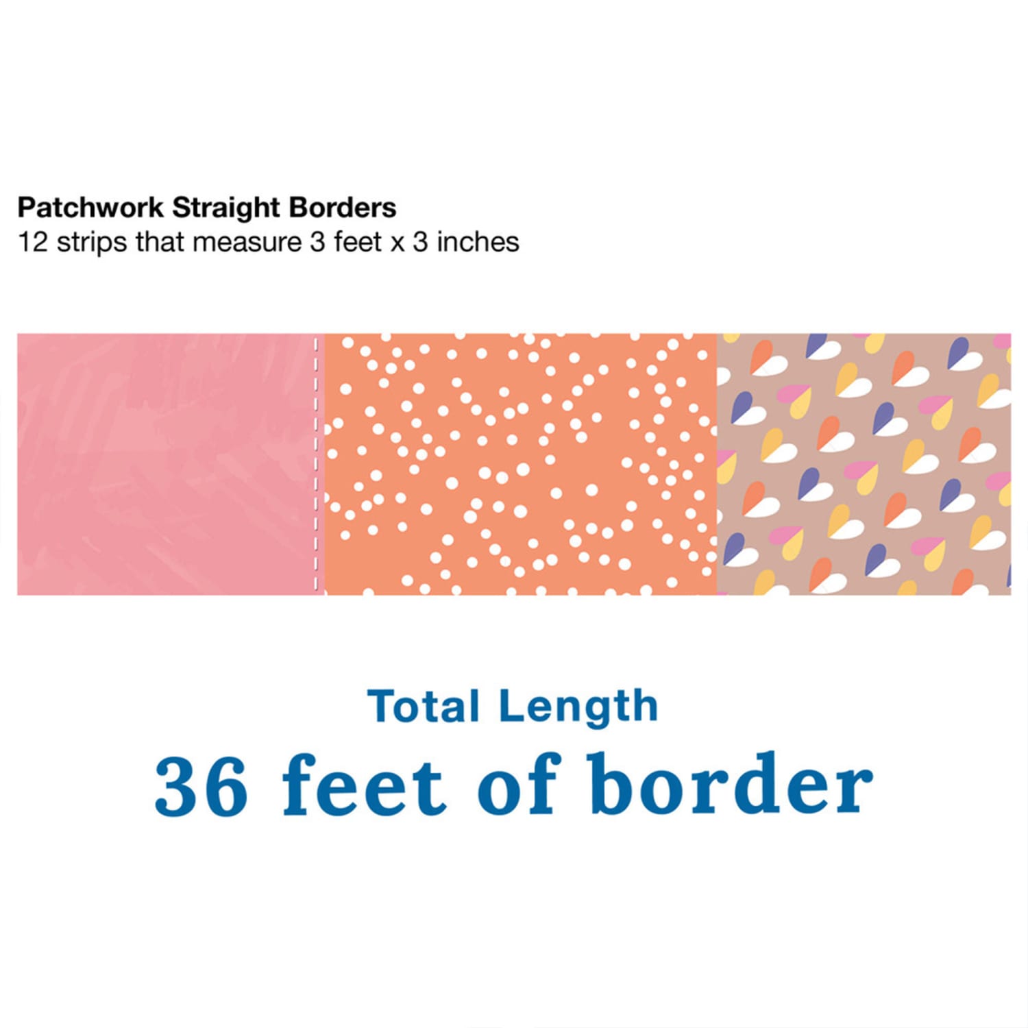 Carson Dellosa Education Straight Borders, 3in x 36in, Crafty and Cool Patchwork, 36 Feet Per Pack, Set Of 6 Packs - Image 6
