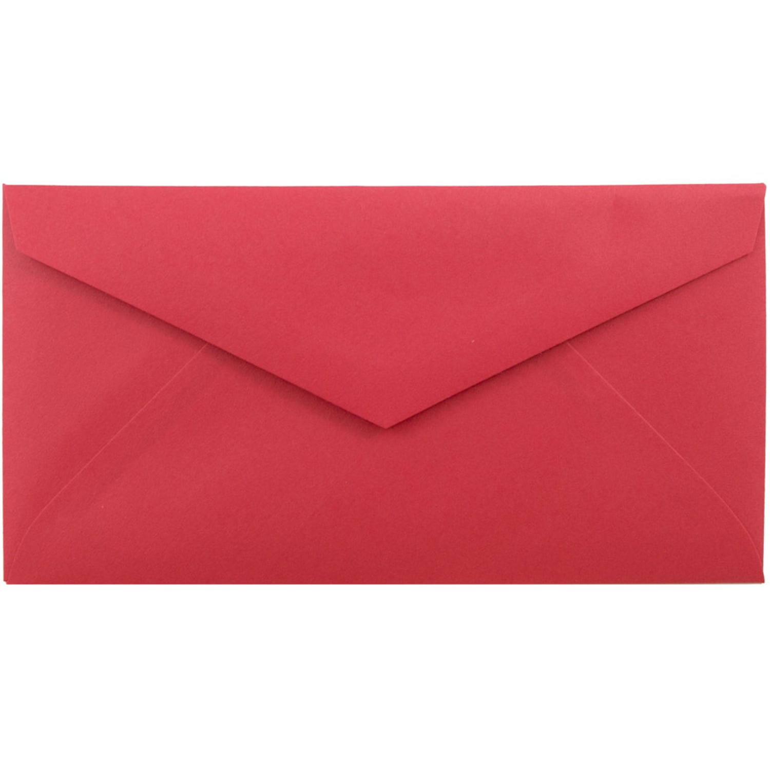 JAM Paper Booklet Envelopes, #7 3/4 Monarch, Gummed Seal, 30% Recycled, Red, Pack Of 25