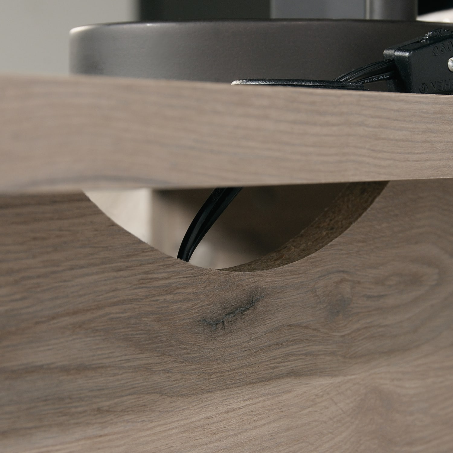 Sauder Summit Station 59inW L-Shaped Corner Desk, Laurel Oak - Image 6