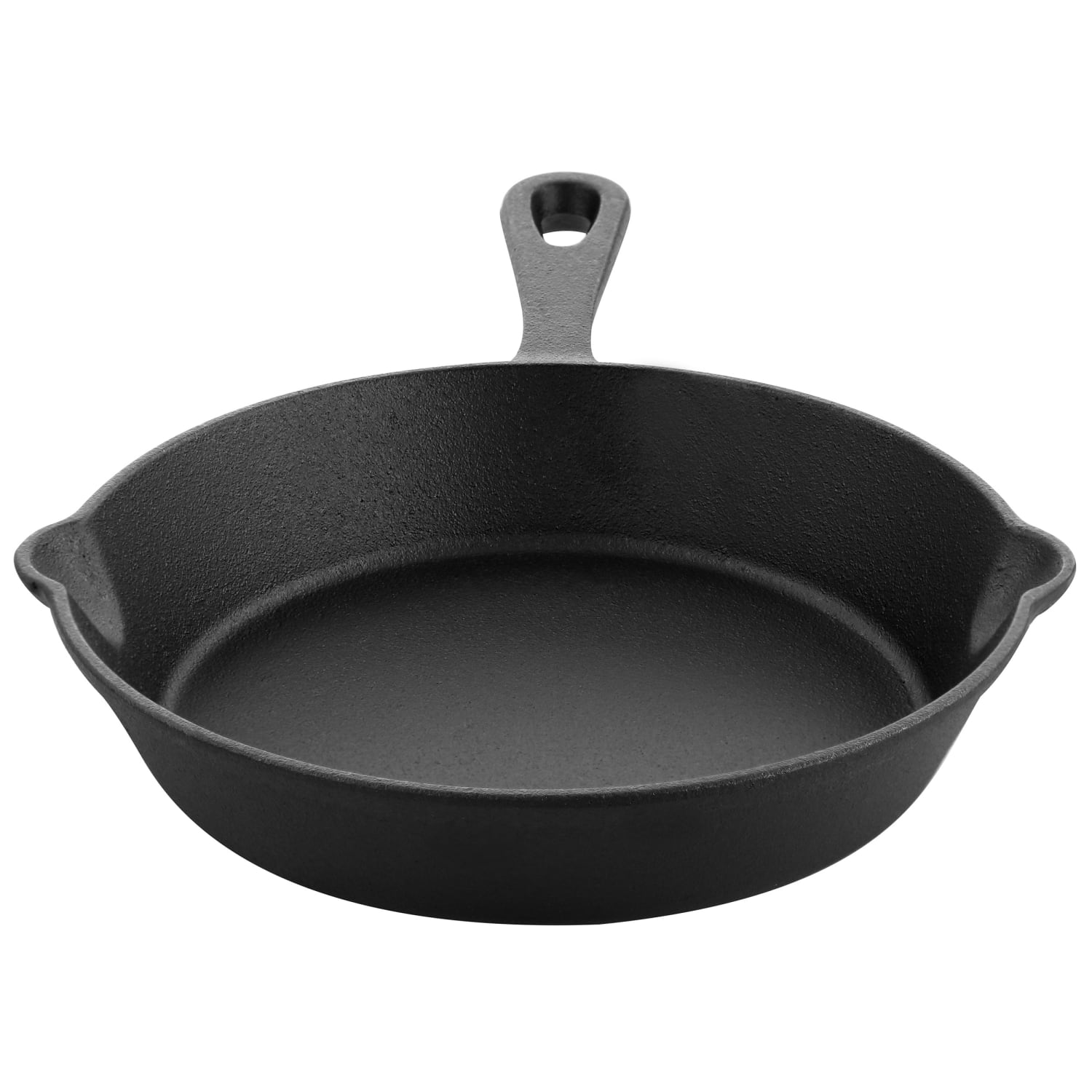 MegaChef 8in Round Cast Iron Frying Pan, Black - Image 3