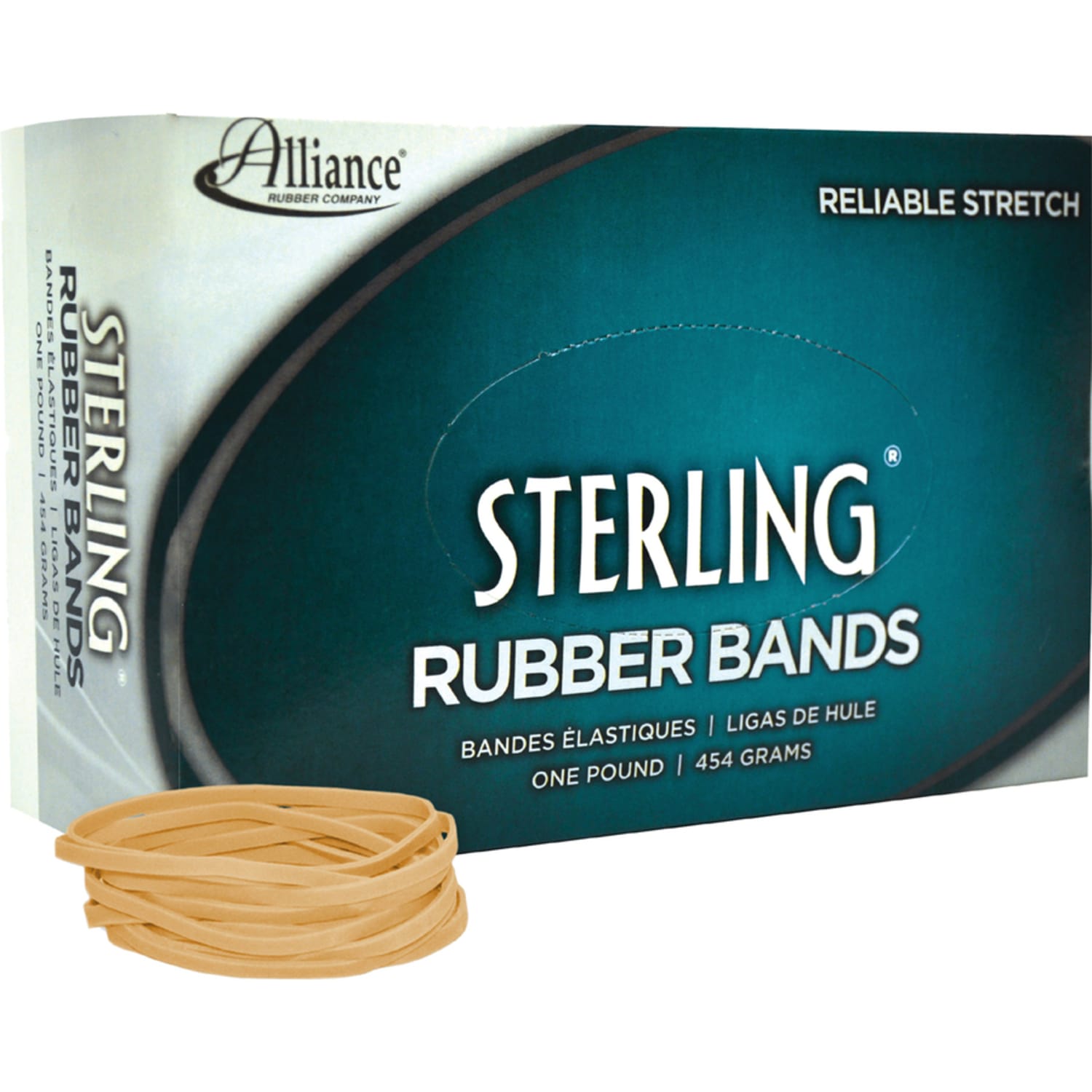 Alliance Rubber 24325 Sterling Rubber Bands, Size #32, 3in x 1/8in, Natural Crepe, Approximately 950 Bands - Image 3