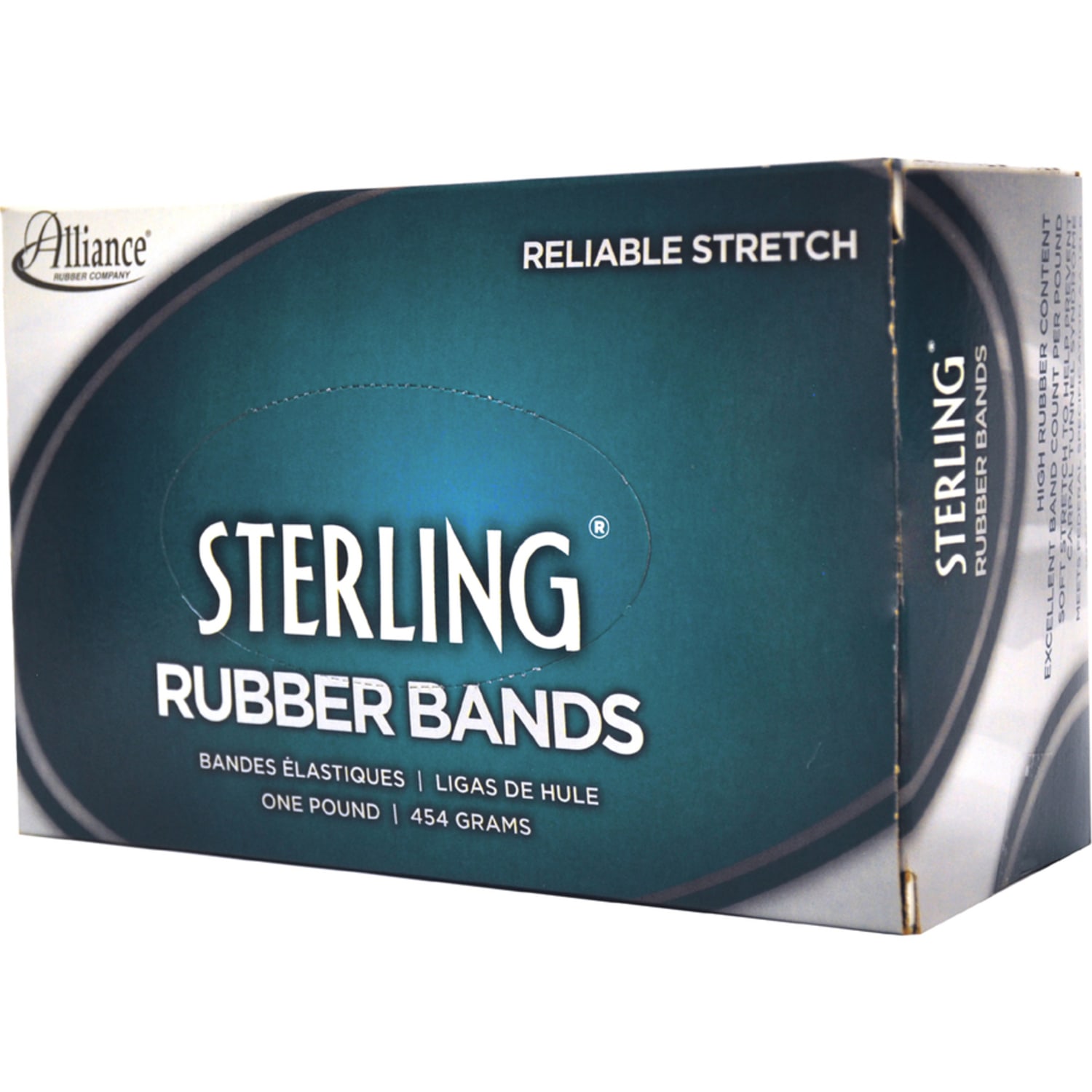 Alliance Rubber 24645 Sterling Rubber Bands, Size #64, 2 1/2in x 1/4in, Natural Crepe, Approximately 425 Bands - Image 4