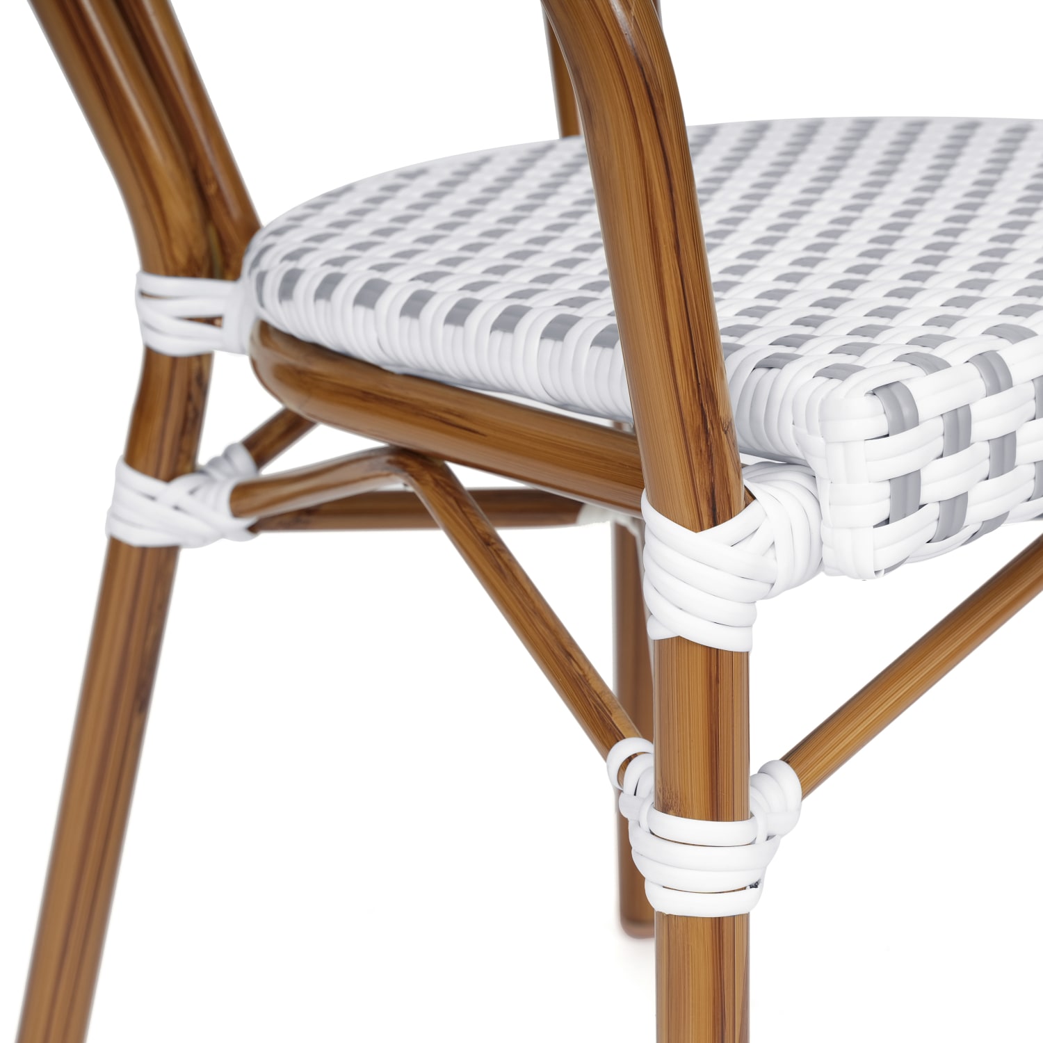 Flash Furniture Lourdes IndoorOutdoor Commercial Thonet Bistro Stacking Chair with Arms PE Rattan and Aluminum Frame White GrayNatural Frame PopularChairscom Flash Furniture Lourdes IndoorOutdoor Commercial Thonet Bistro Stacking Chair with Arms PE Rattan and Aluminum Frame White GrayNatural Frame PopularChairscom