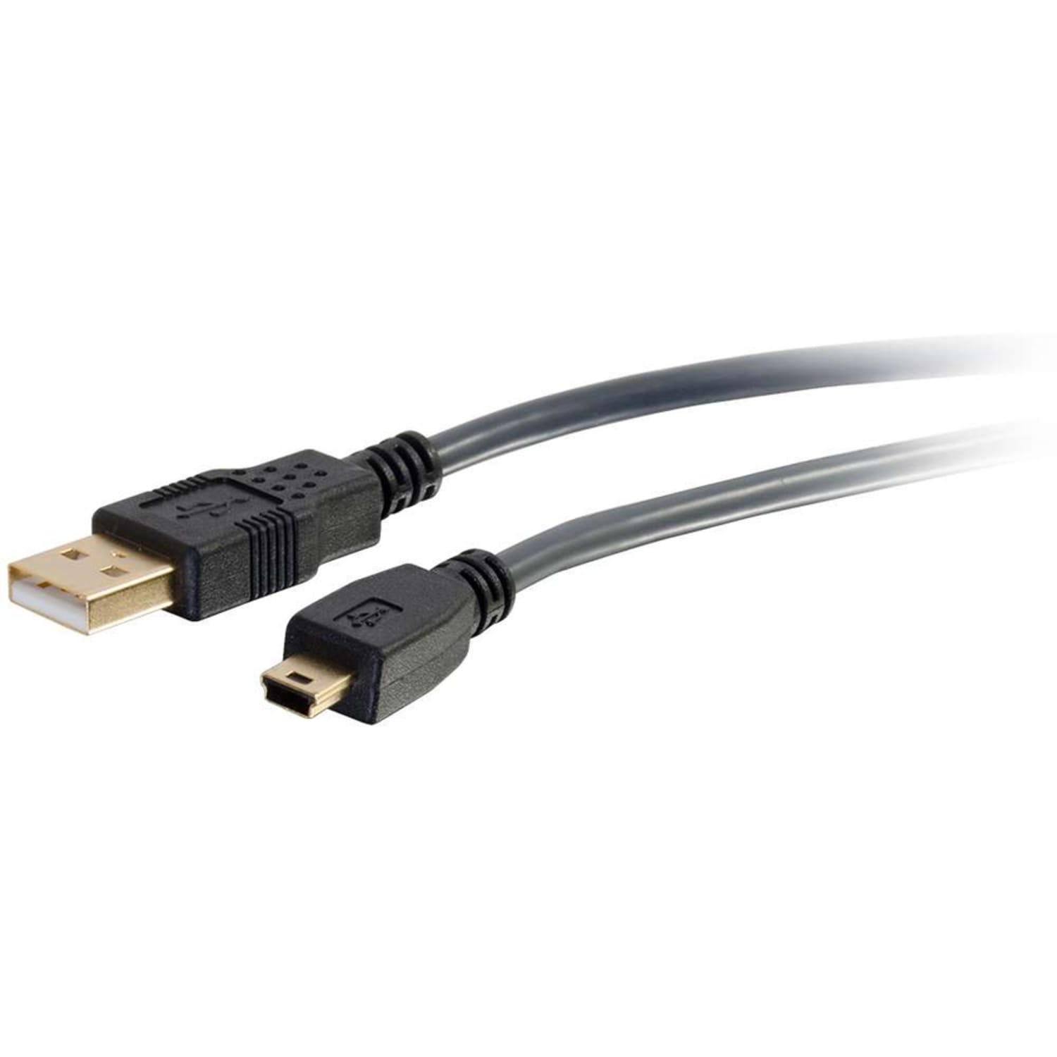 C2G Ultima Series 6.6ft USB A to USB Mini B Cable - USB to Mini B Cable - USB 2.0 - Black - M/M - Type A Male USB - Mini Type B Male USB - 6.56ft - Charcoal - Image 5