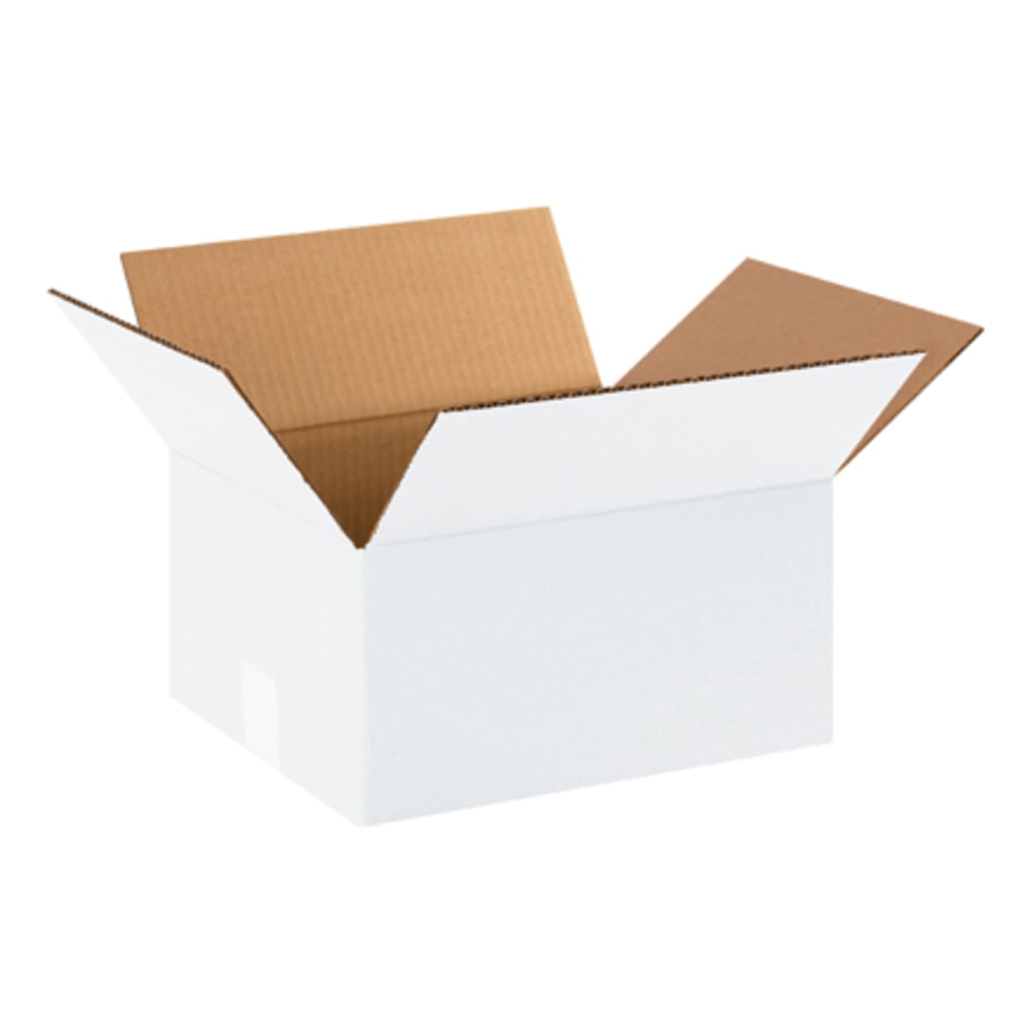 Partners Brand White Corrugated Cartons 12in x 10in x 6in, Bundle of 25