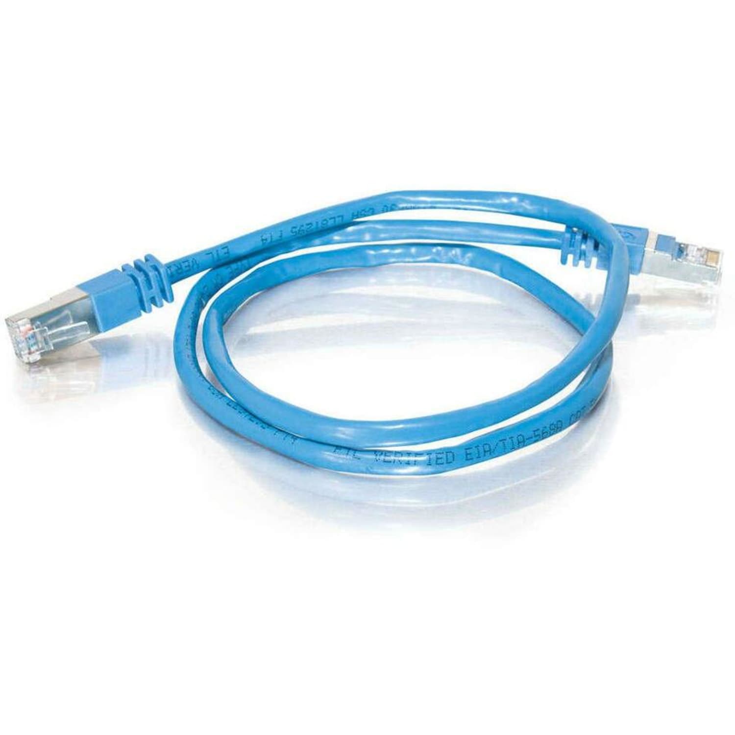 C2G-25ft Cat5e Molded Shielded (STP) Network Patch Cable - Blue - Category 5e for Network Device - RJ-45 Male - RJ-45 Male - Shielded - 25ft - Blue - Image 5
