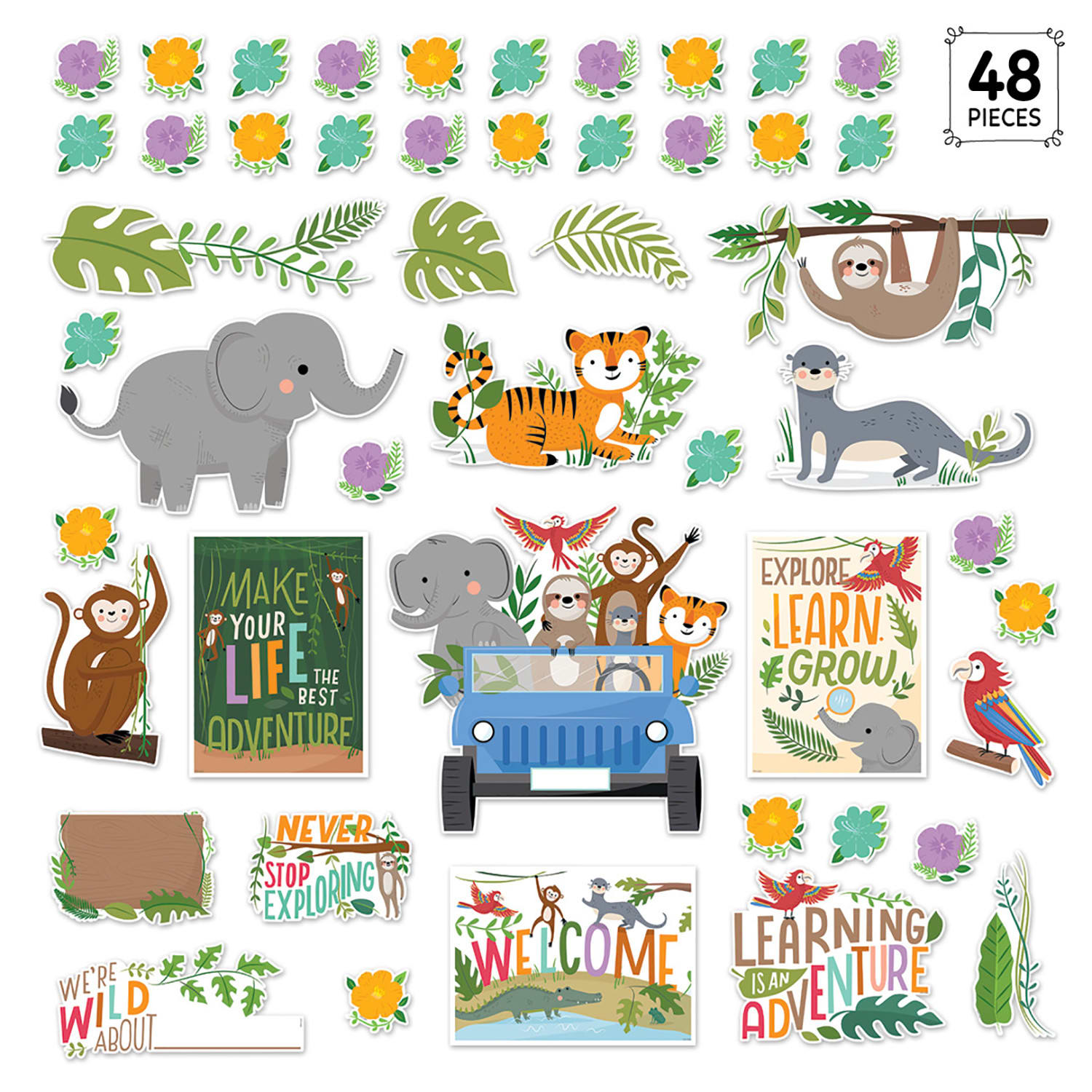 Creative Teaching Press Jungle Friends Bulletin Board Set, 48 Pieces - Image 3