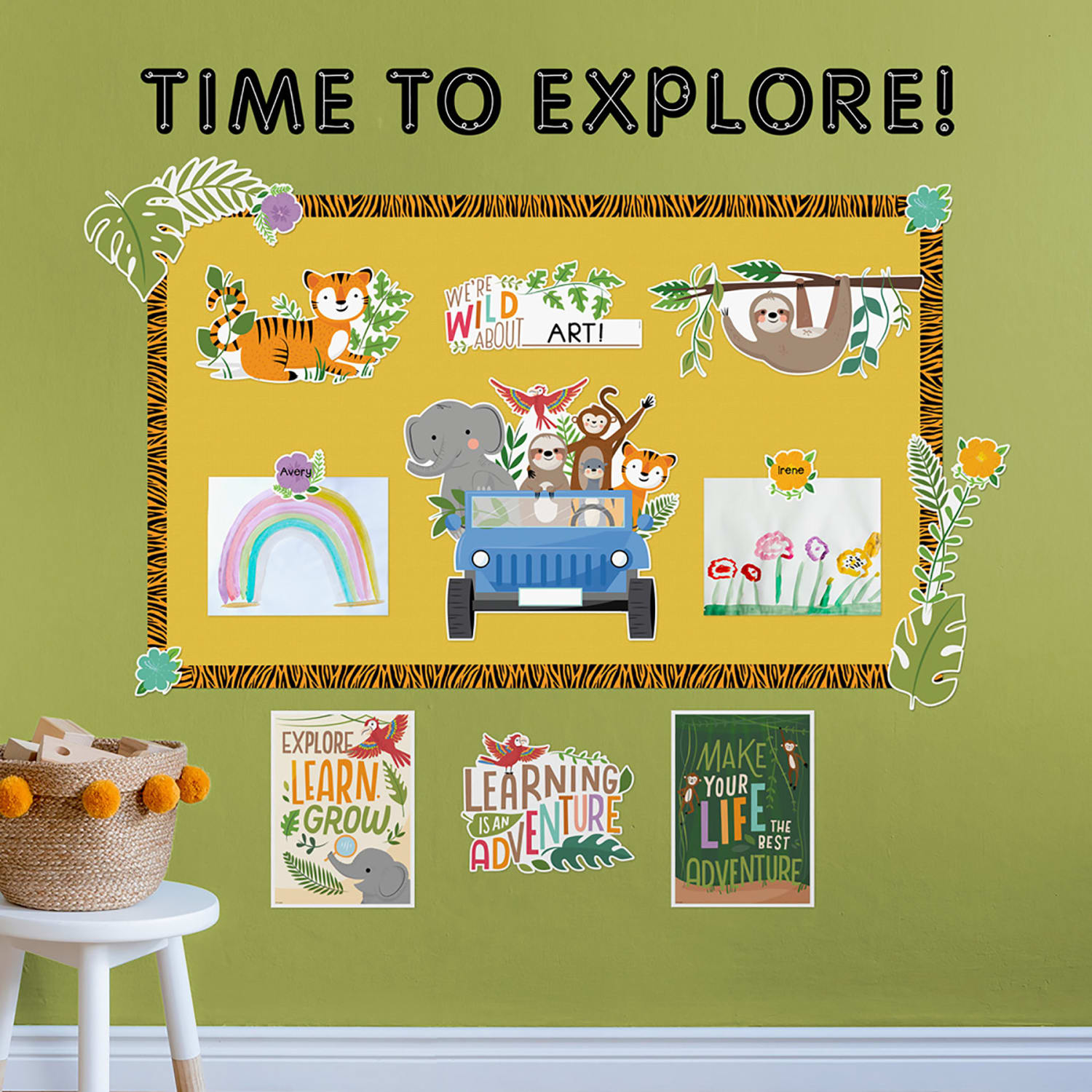Creative Teaching Press Jungle Friends Bulletin Board Set, 48 Pieces - Image 6