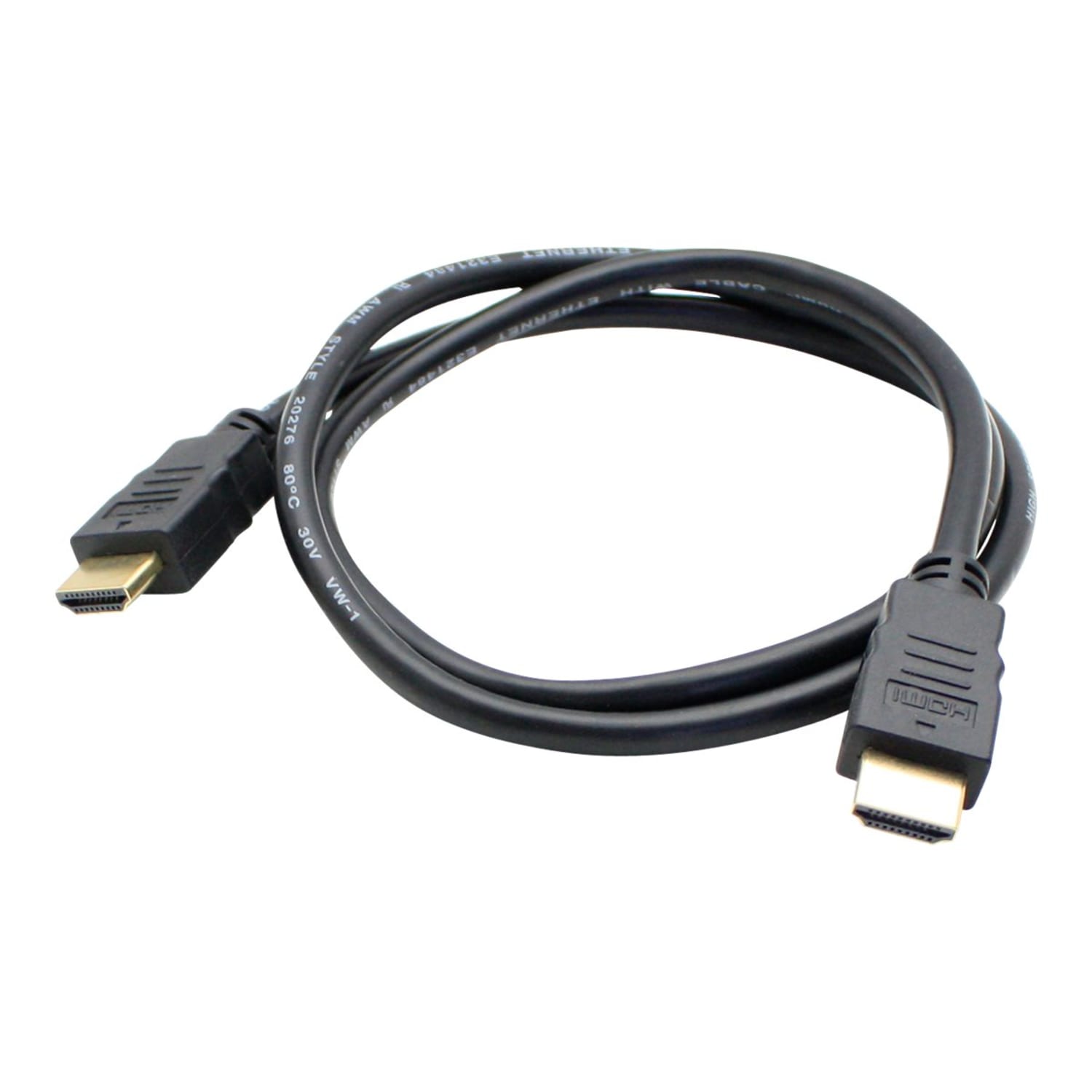 AddOn 5 Pack 6ft HDMI Cable - HDMI cable with Ethernet - HDMI male to HDMI male - 6 ft - black (pack of 5) - Image 3