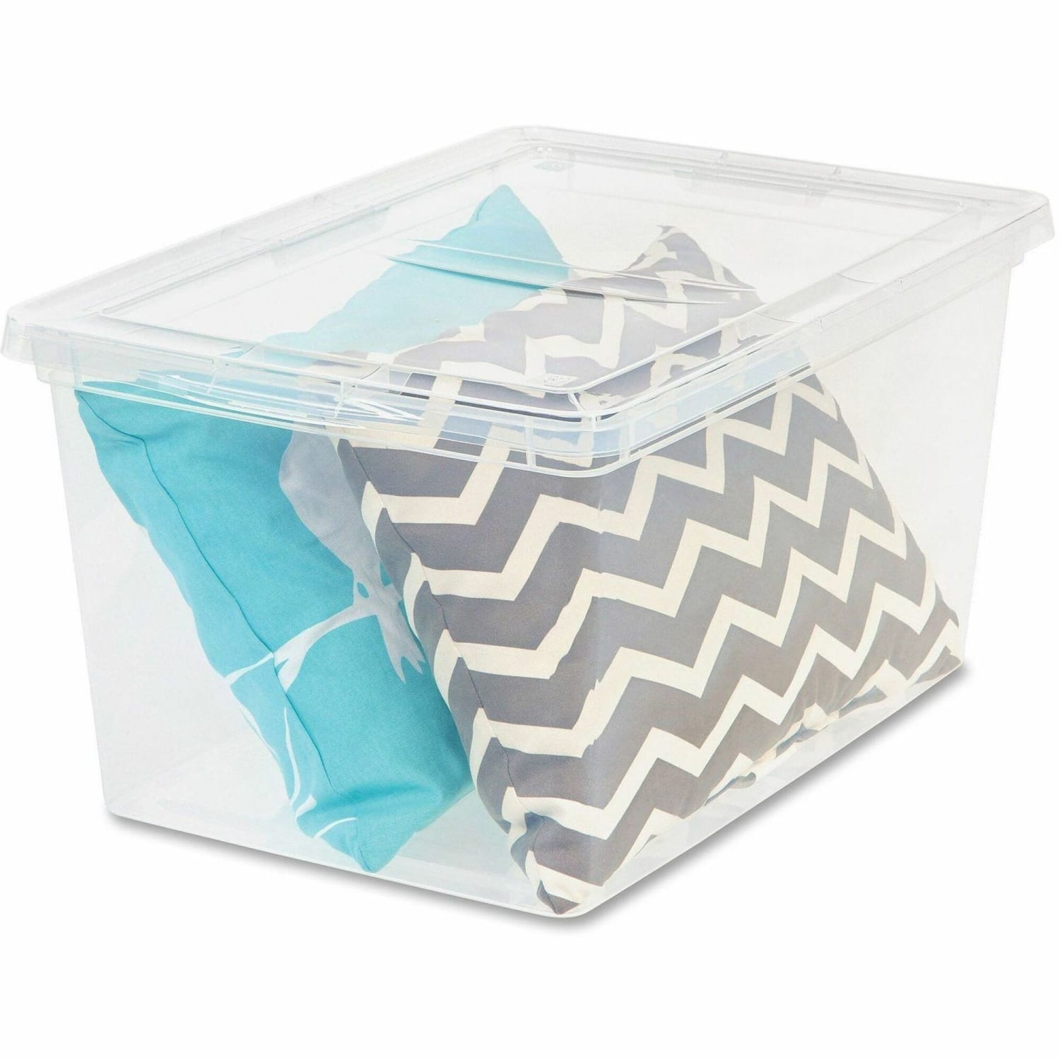 IRIS Deep Modular Snap-tight Lid Clear Box, External Dimensions: 24in x 16.3inx 14in, 17 gal, Stackable, Clear, 6 Pack - 200450