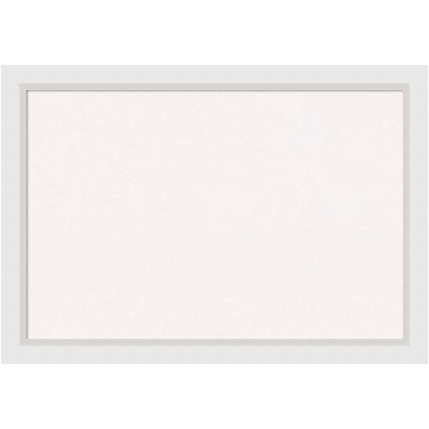 Amanti Art Cork Bulletin Board, 40in x 28in, White, Blanco White Wood Frame