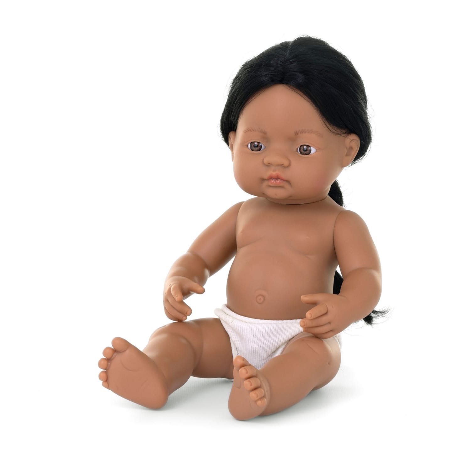 Miniland Educational Anatomically Correct 15in Baby Doll, Native American Boy - Image 4