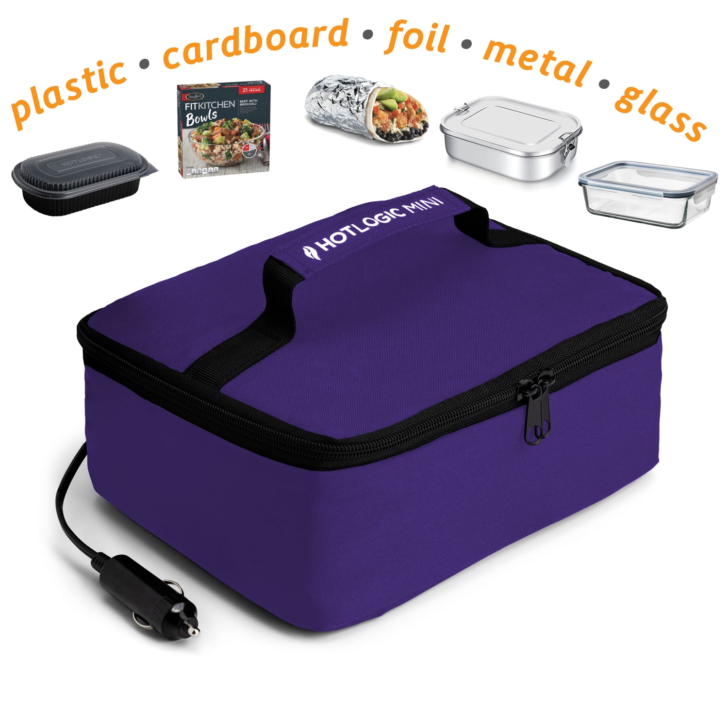 HOTLOGIC Portable Personal 12V Mini Oven, Purple - Image 5