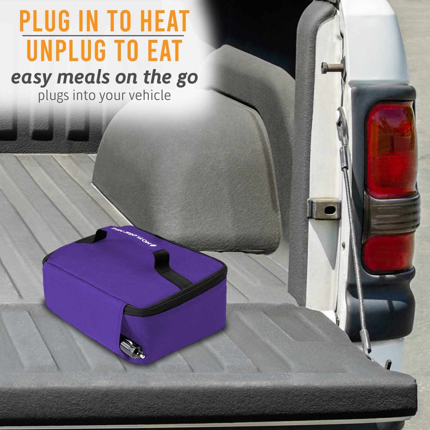 HOTLOGIC Portable Personal 12V Mini Oven, Purple - Image 6