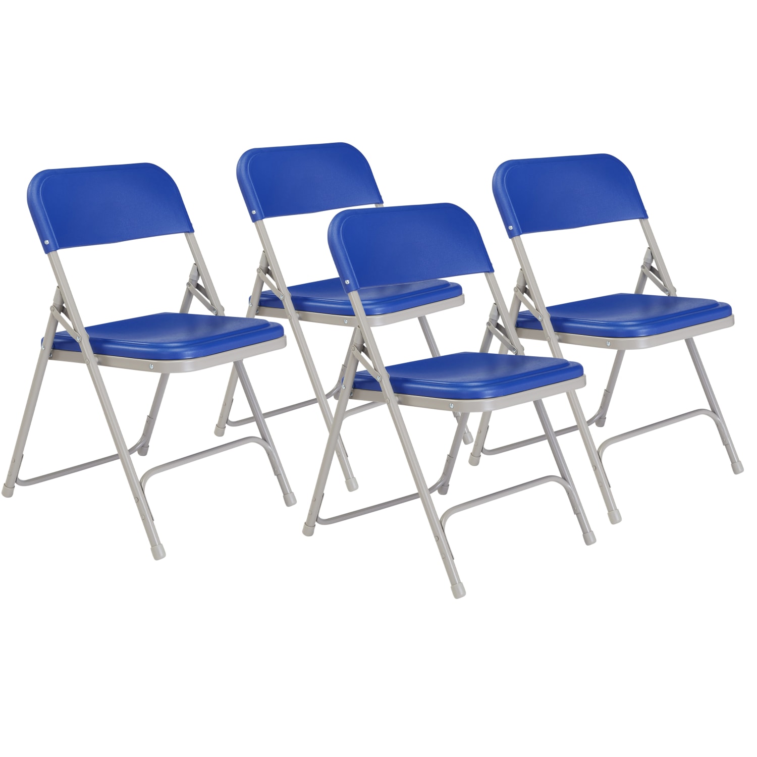 National Public Seating Lightweight Plastic Folding Chairs BlueGray Set Of 4 Chairs PopularChairscom