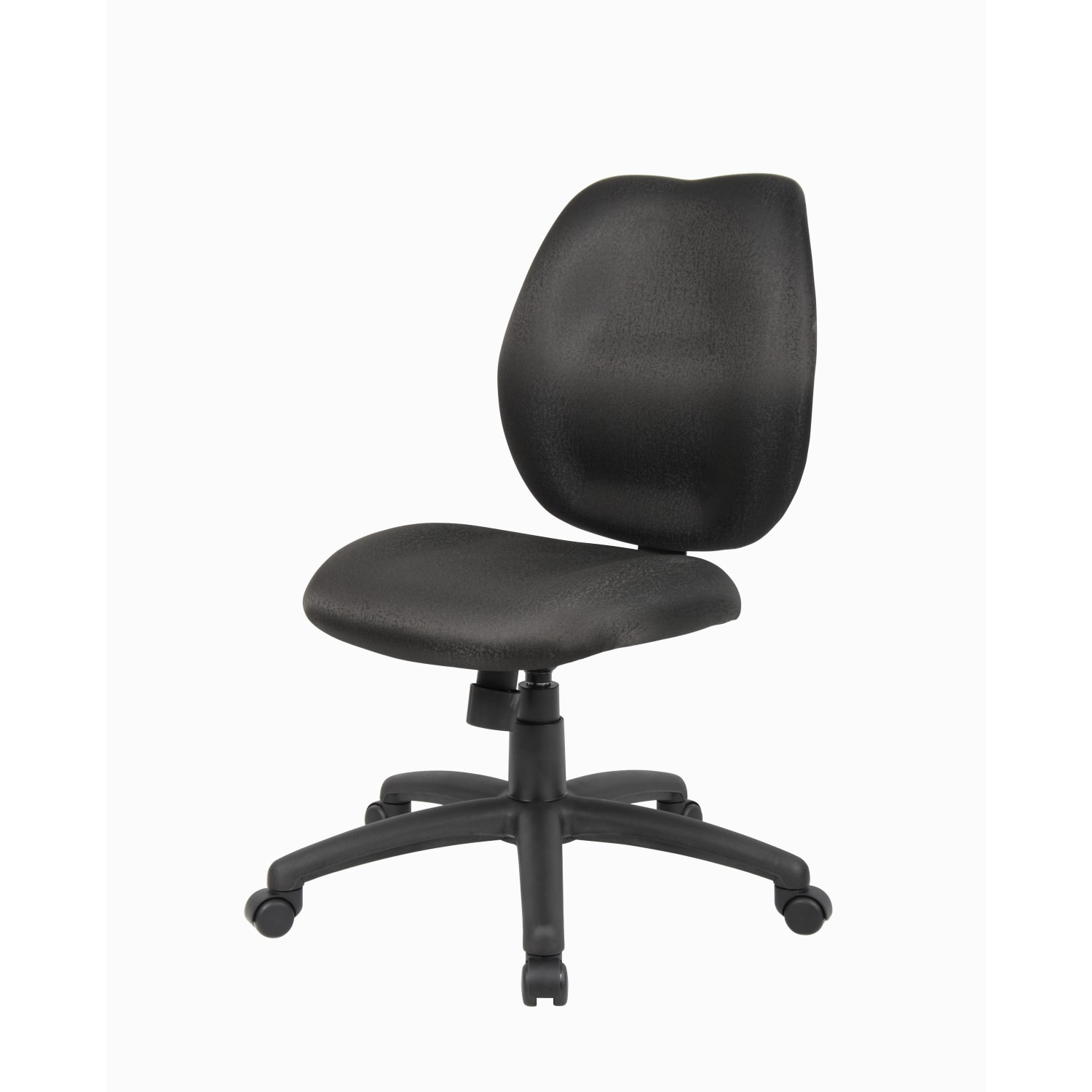Boss Office Products Ergonomic Fabric Mid-Back Task Office Chair Without Arms, Black - Image 3