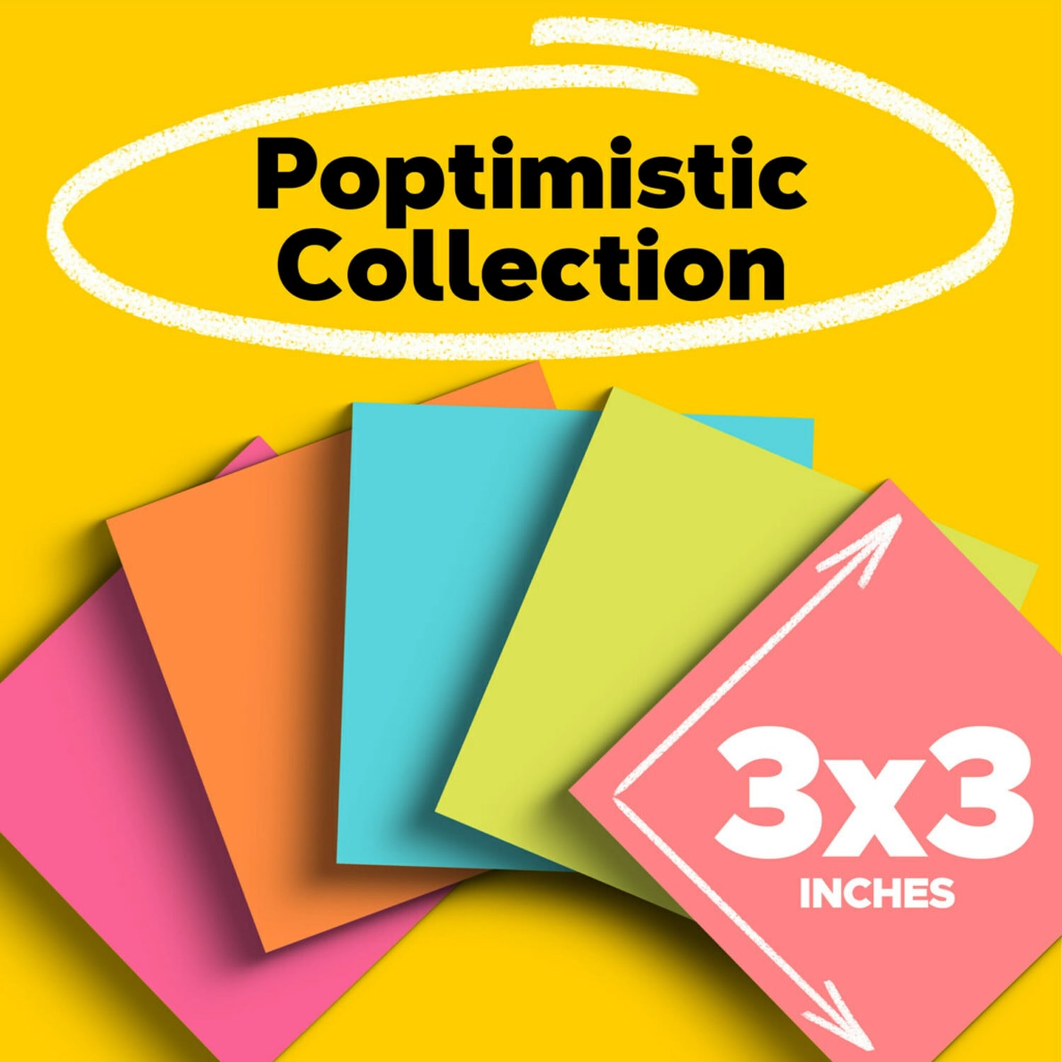 Post-it Notes, 3 in x 3 in, 18 Pads, 100 Sheets/Pad, Clean Removal, School Supplies and Office Products, Sticky Notes for Vertical Surfaces - Image 4