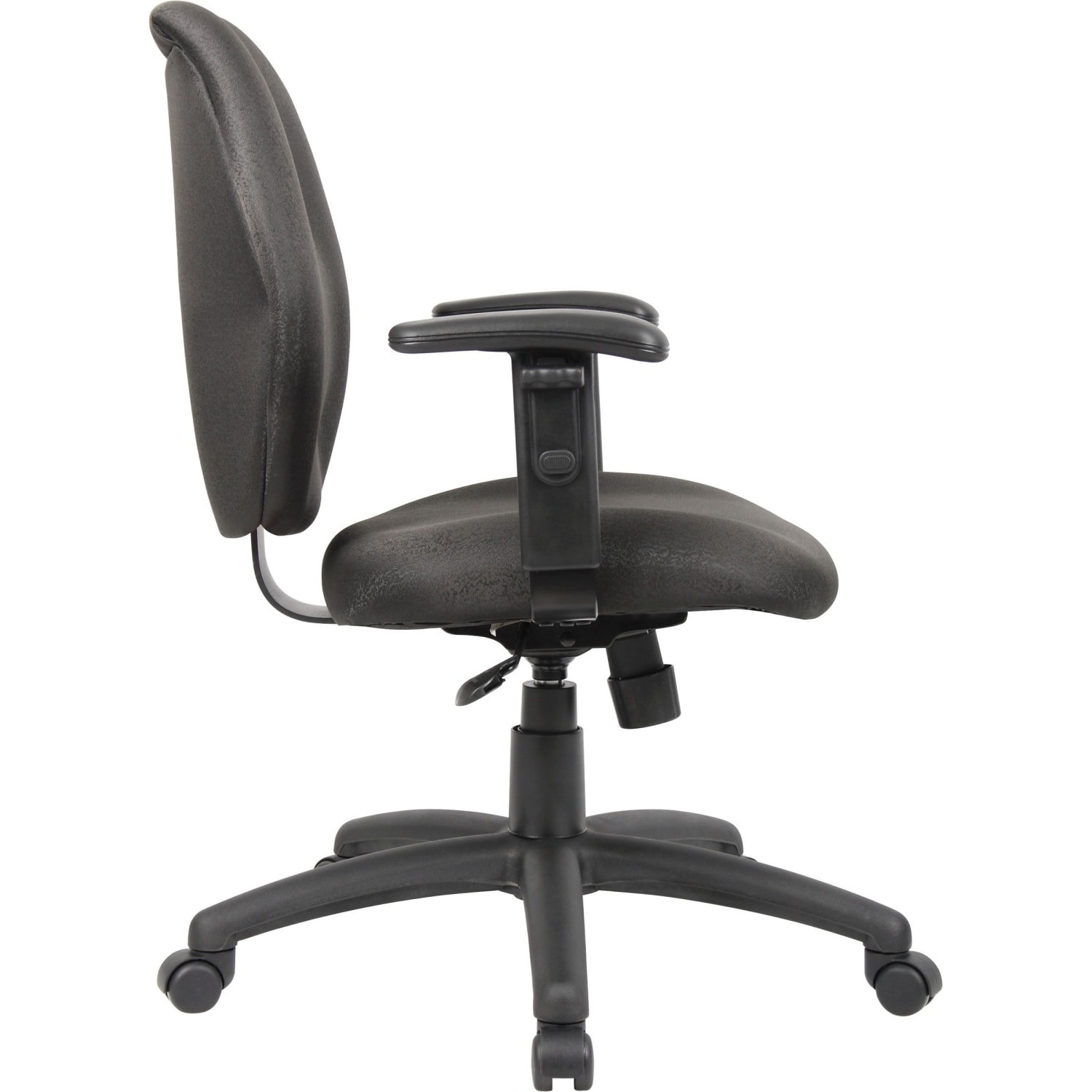 Boss Office Products Ergonomic Vinyl Mid-Back Task Chair With Adjustable Arms, Black - Image 10
