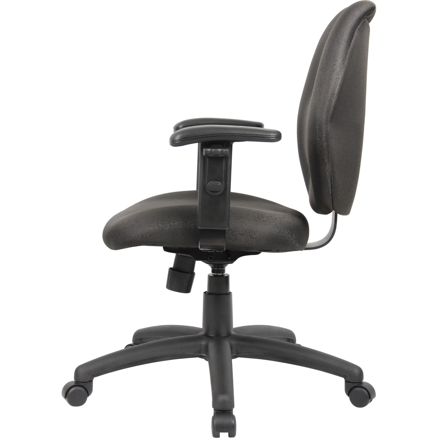 Boss Office Products Ergonomic Vinyl Mid-Back Task Chair With Adjustable Arms, Black - Image 11