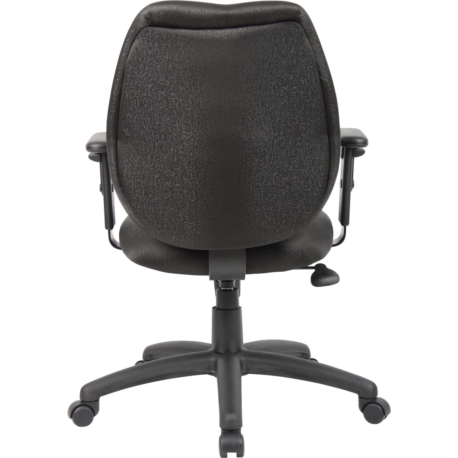 Boss Office Products Ergonomic Vinyl Mid-Back Task Chair With Adjustable Arms, Black - Image 13