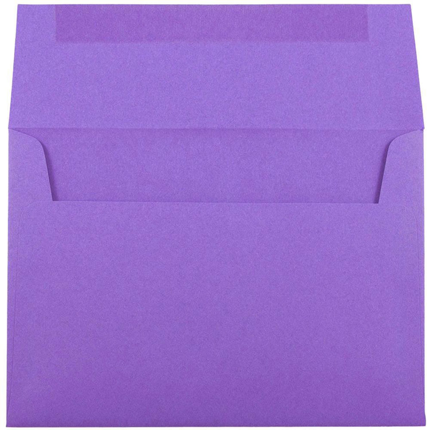 JAM Paper Booklet Invitation Envelopes, A7, Gummed Seal, 30% Recycled, Violet Purple, Pack Of 25 - Image 3