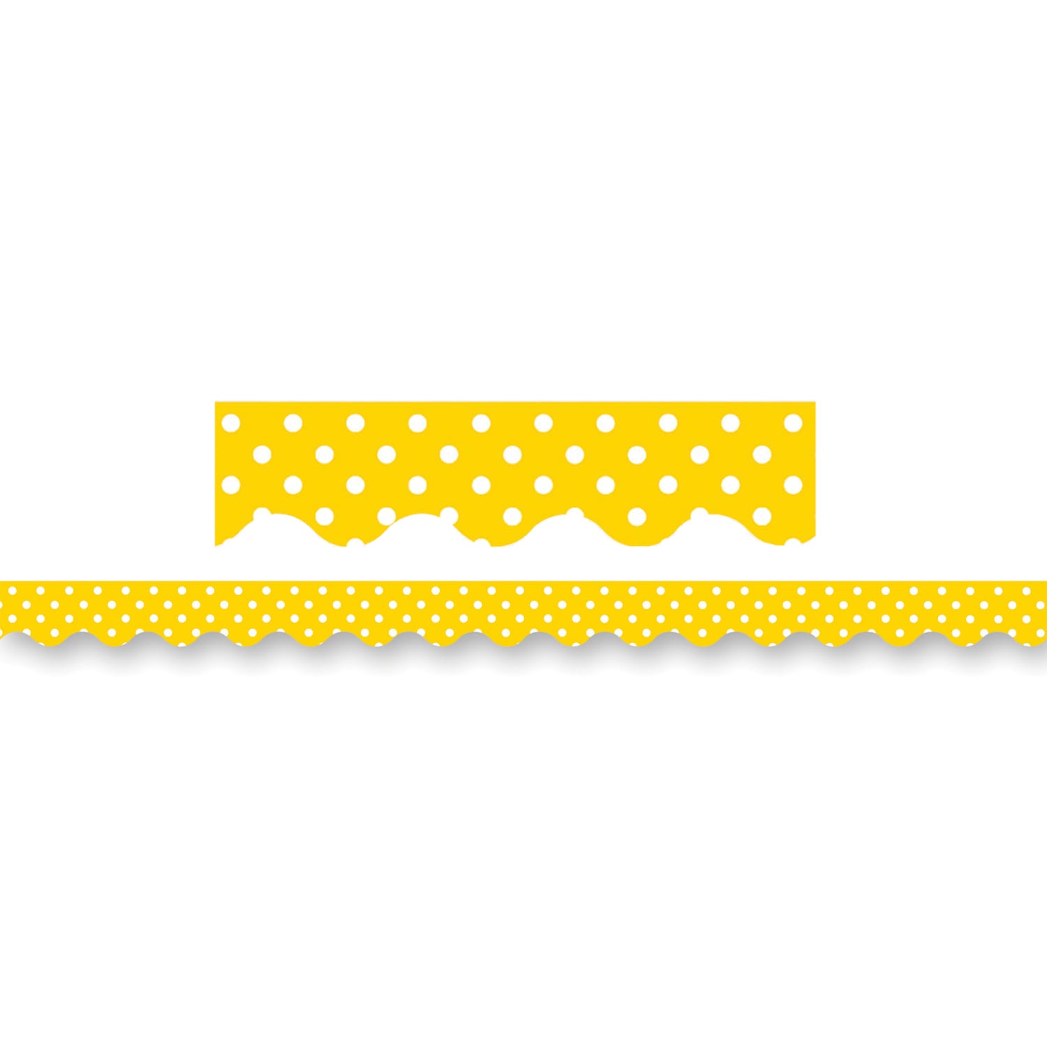 Teacher Created Resources Border Trim, Yellow Mini Polka Dots, 35ft Per Pack, Set Of 6 Packs - Image 3