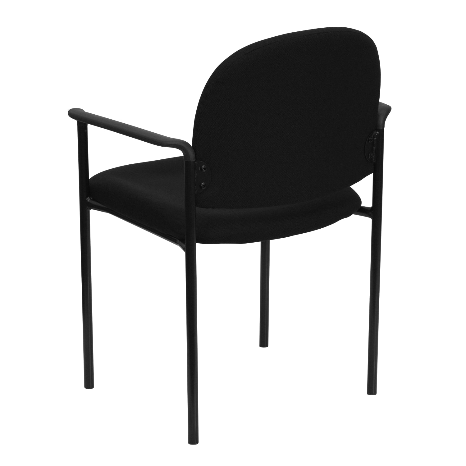 Flash Furniture Comfortable Stackable Steel Side Chair With Arms Black PopularChairscom