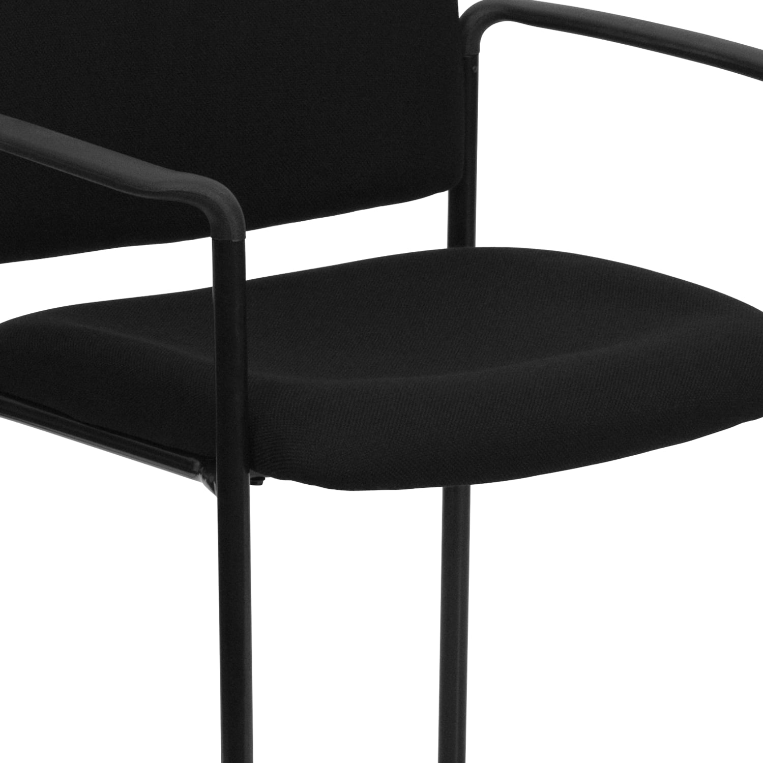 Flash Furniture Comfortable Stackable Steel Side Chair With Arms Black PopularChairscom
