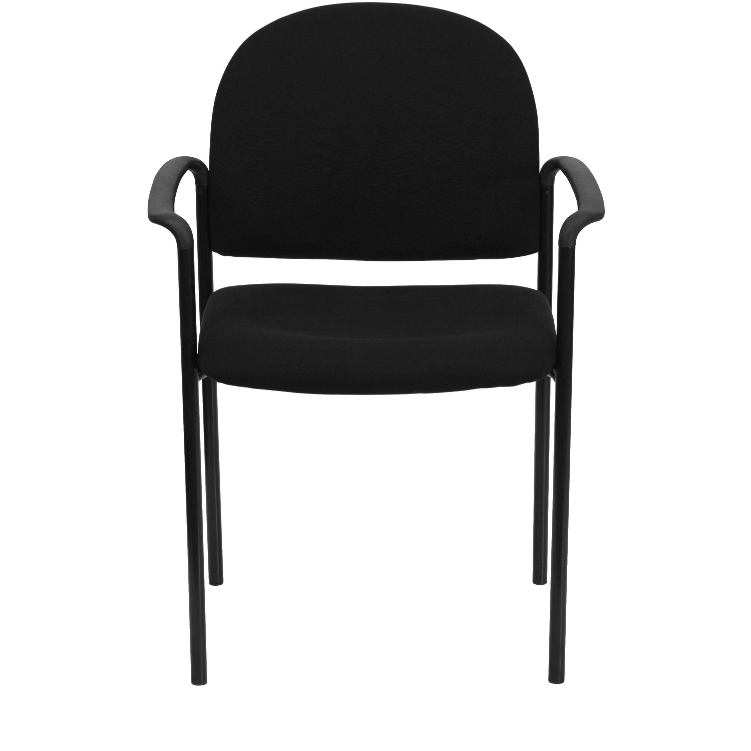 Flash Furniture Comfortable Stackable Steel Side Chair With Arms Black PopularChairscom