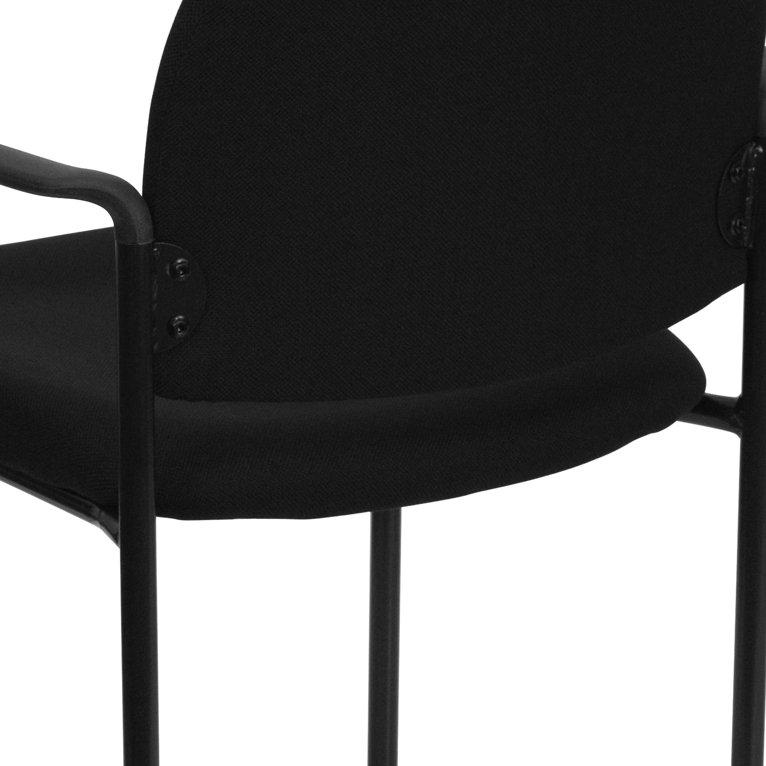 Flash Furniture Comfortable Stackable Steel Side Chair With Arms Black PopularChairscom
