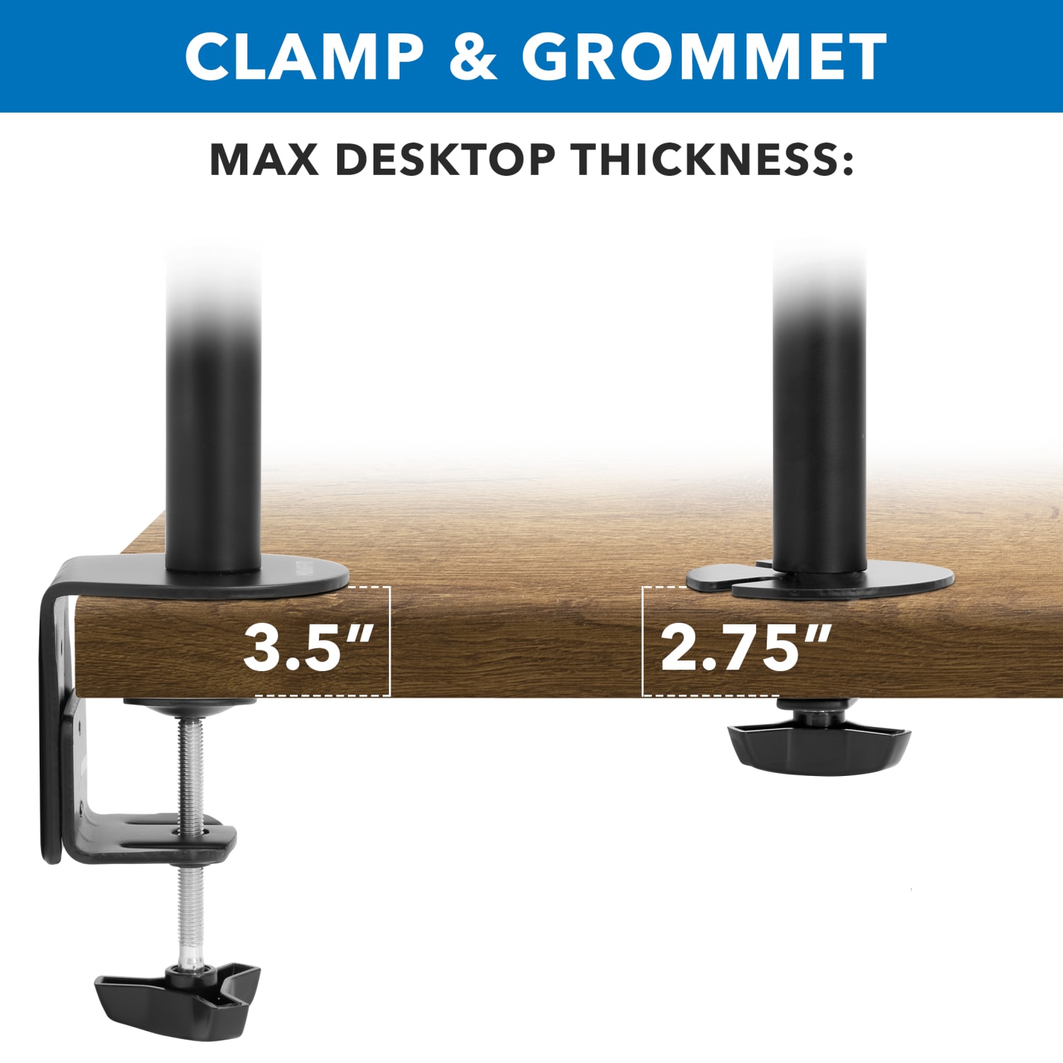 Mount-It! Fully Adjustable Triple Monitor Desk Mount MI-1753 - Image 6