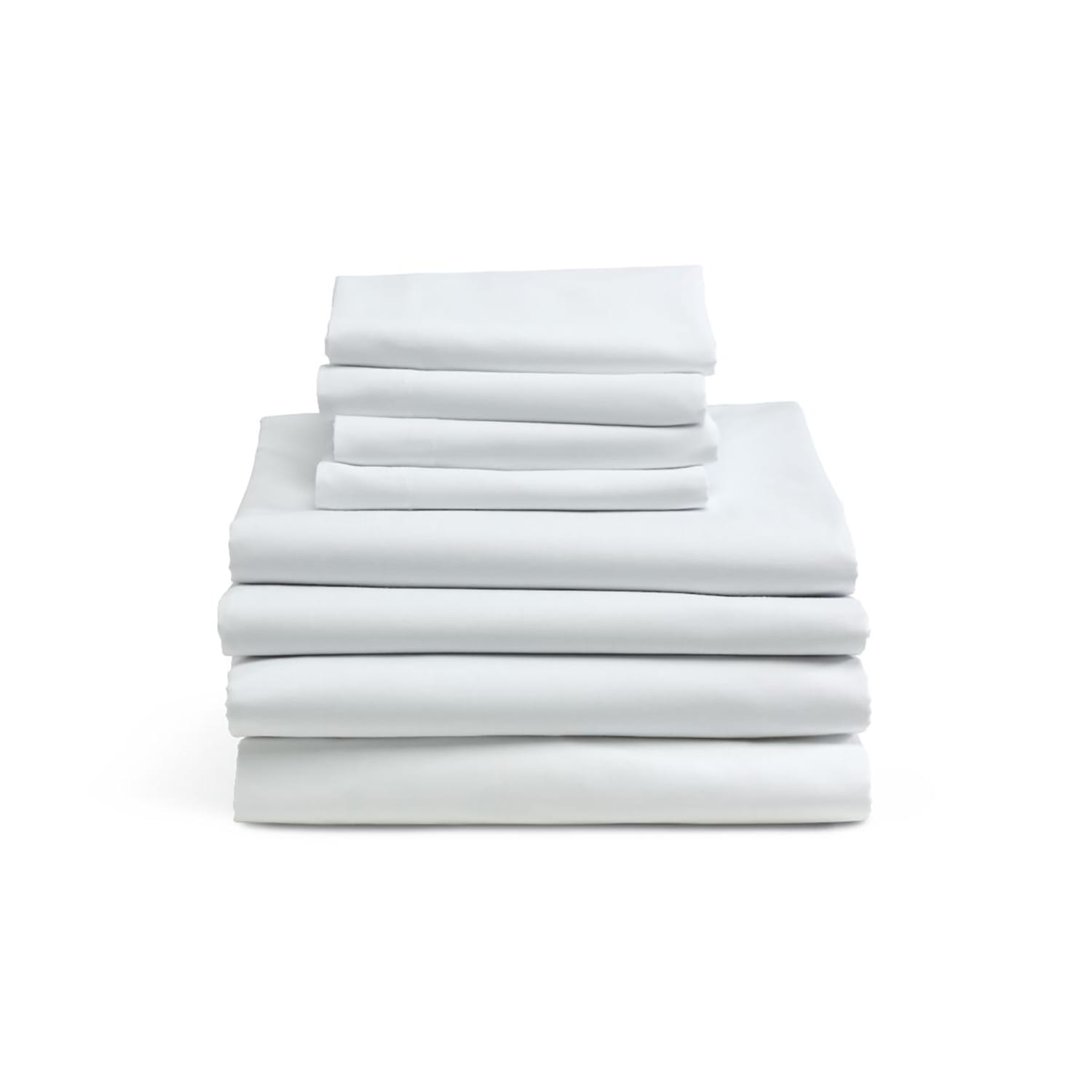 Medline Interblend Percale Flat Sheets, 66in x 108in, White, Pack Of 12