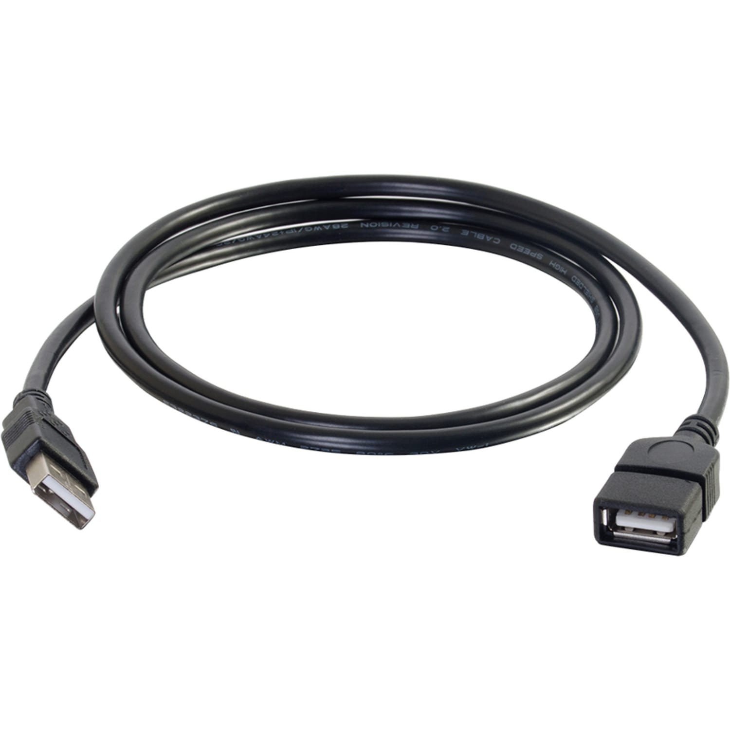 C2G 1m USB Extension Cable - USB 2.0 A to USB - M/F - Type A Male USB - Type A Female USB - 3ft - Black - Image 4