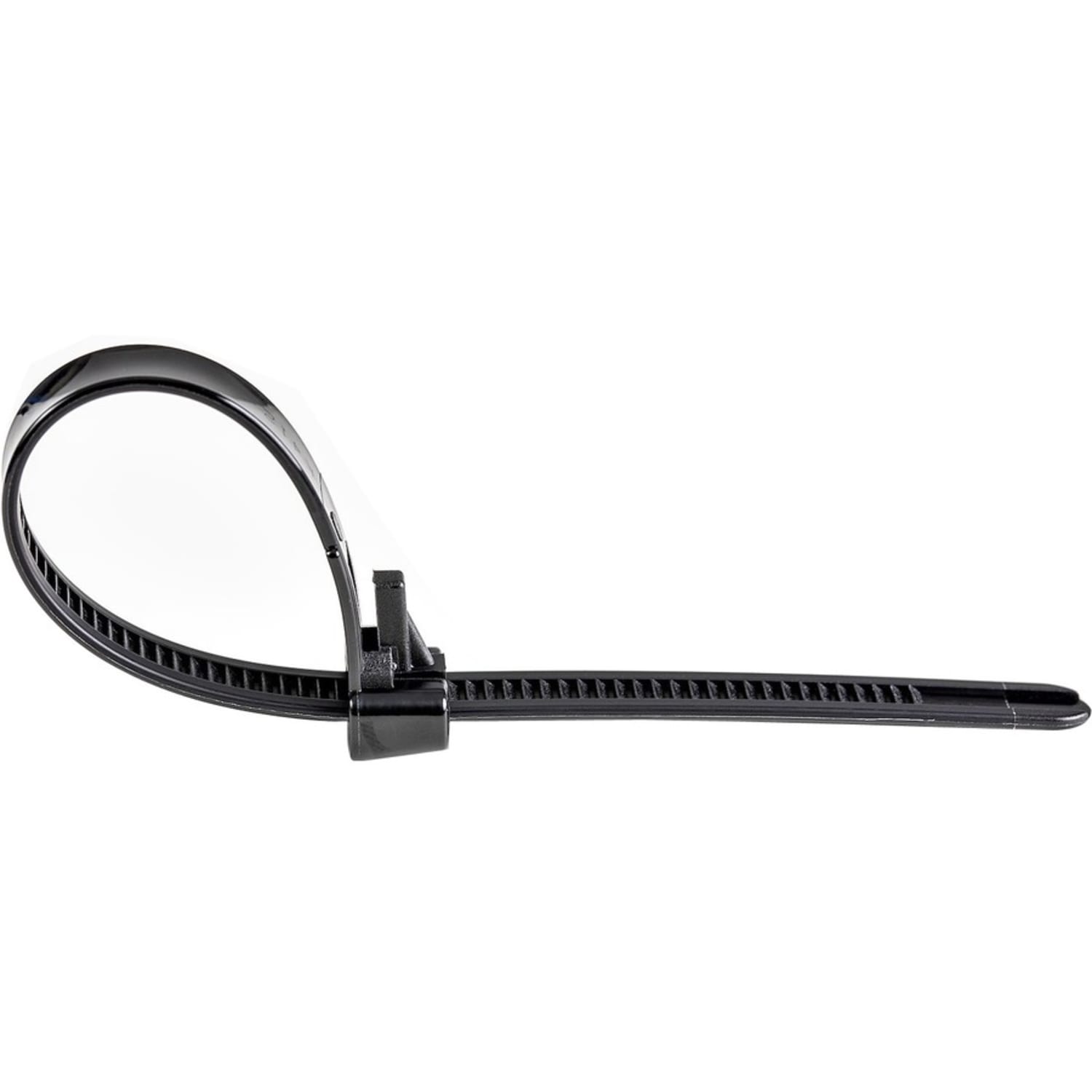 StarTech.com 100 Pack 8in Reusable Cable Ties - Black Large Releasable Nylon/Plastic Zip Ties Resealable Adjustable Network Cable Wraps UL - Image 4