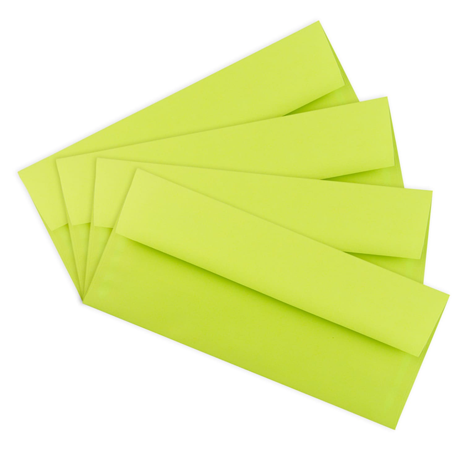 JAM PAPER #10 Business Colored Envelopes, 4 1/8in x 9 1/2in, Ultra Lime Green, Pack Of 25 - Image 4