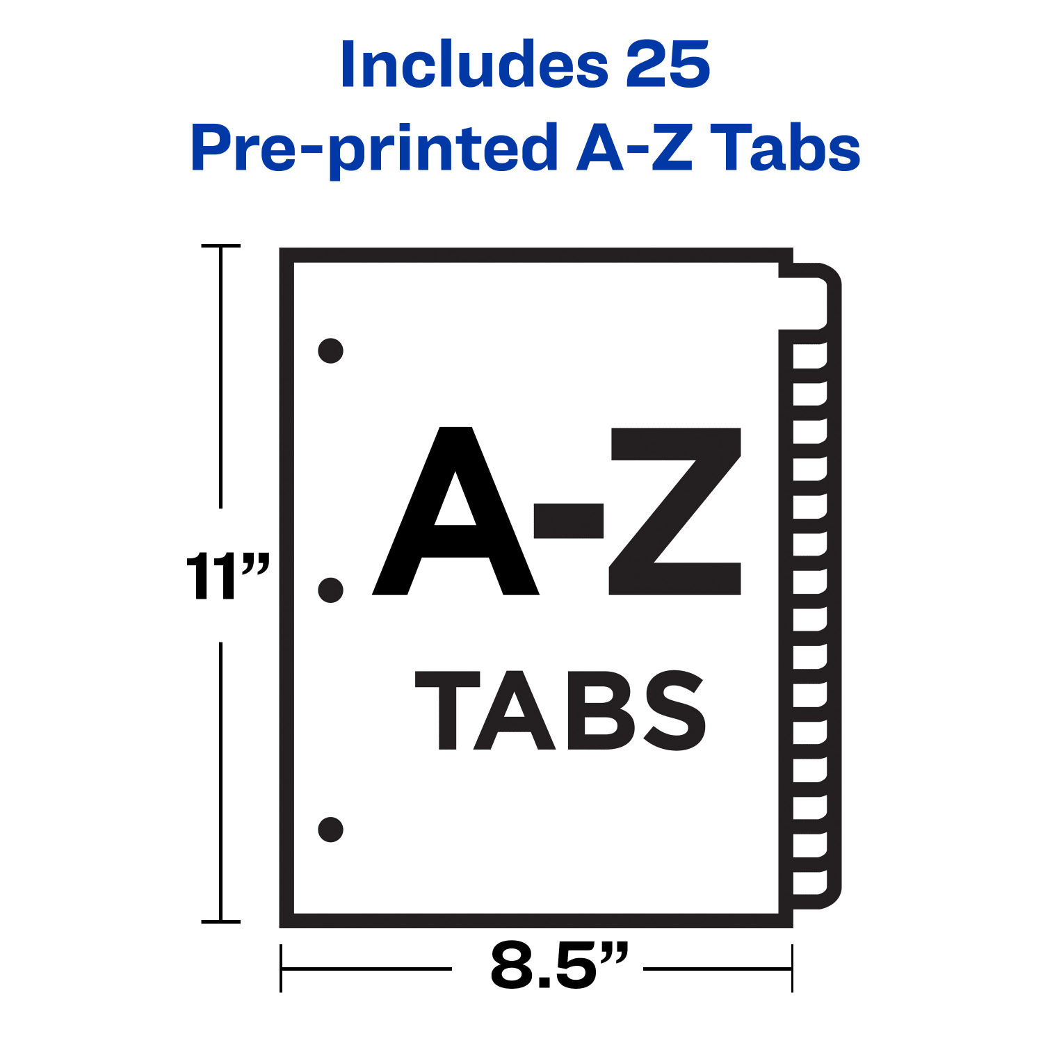 Avery Laminated Preprinted Dividers, A-Z Tabs, 8 1/2in x 11in, Set Of 25 - Image 4