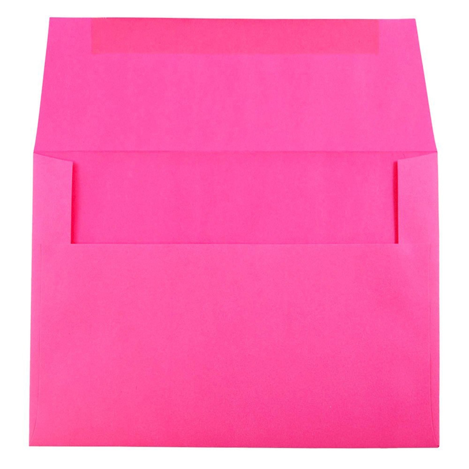 JAM Paper Booklet Invitation Envelopes, A7, Gummed Seal, Fuchsia Pink, Pack Of 25 - Image 3